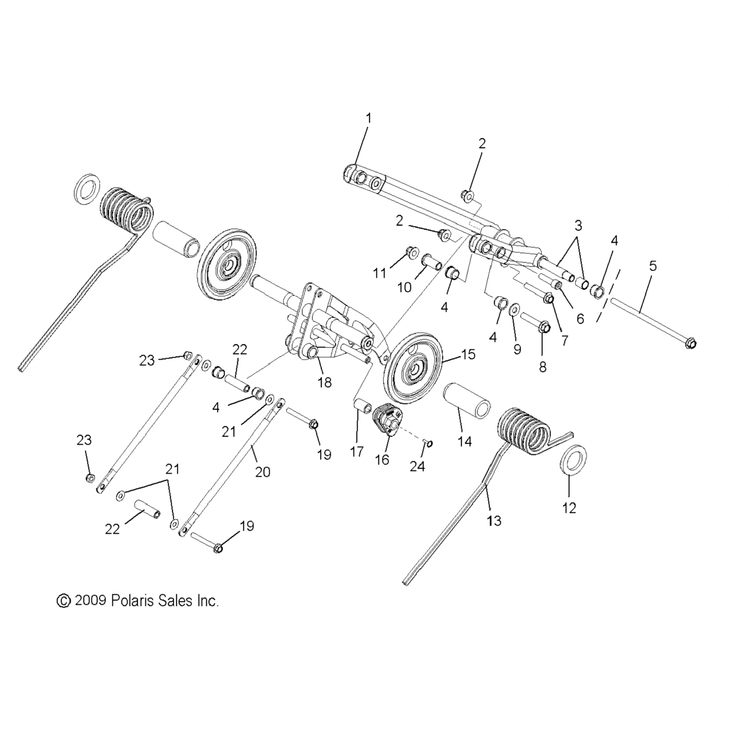 5438081 Polaris Направляющая, торсионная пружина