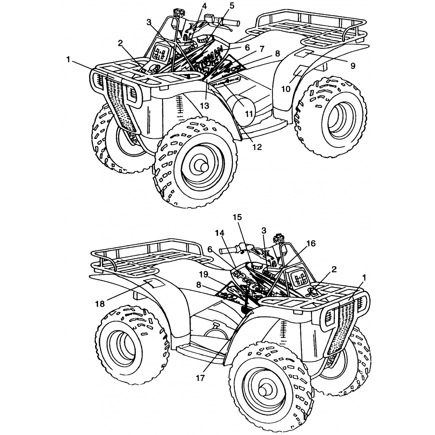 7075602 Polaris Наклейка, боковая панель