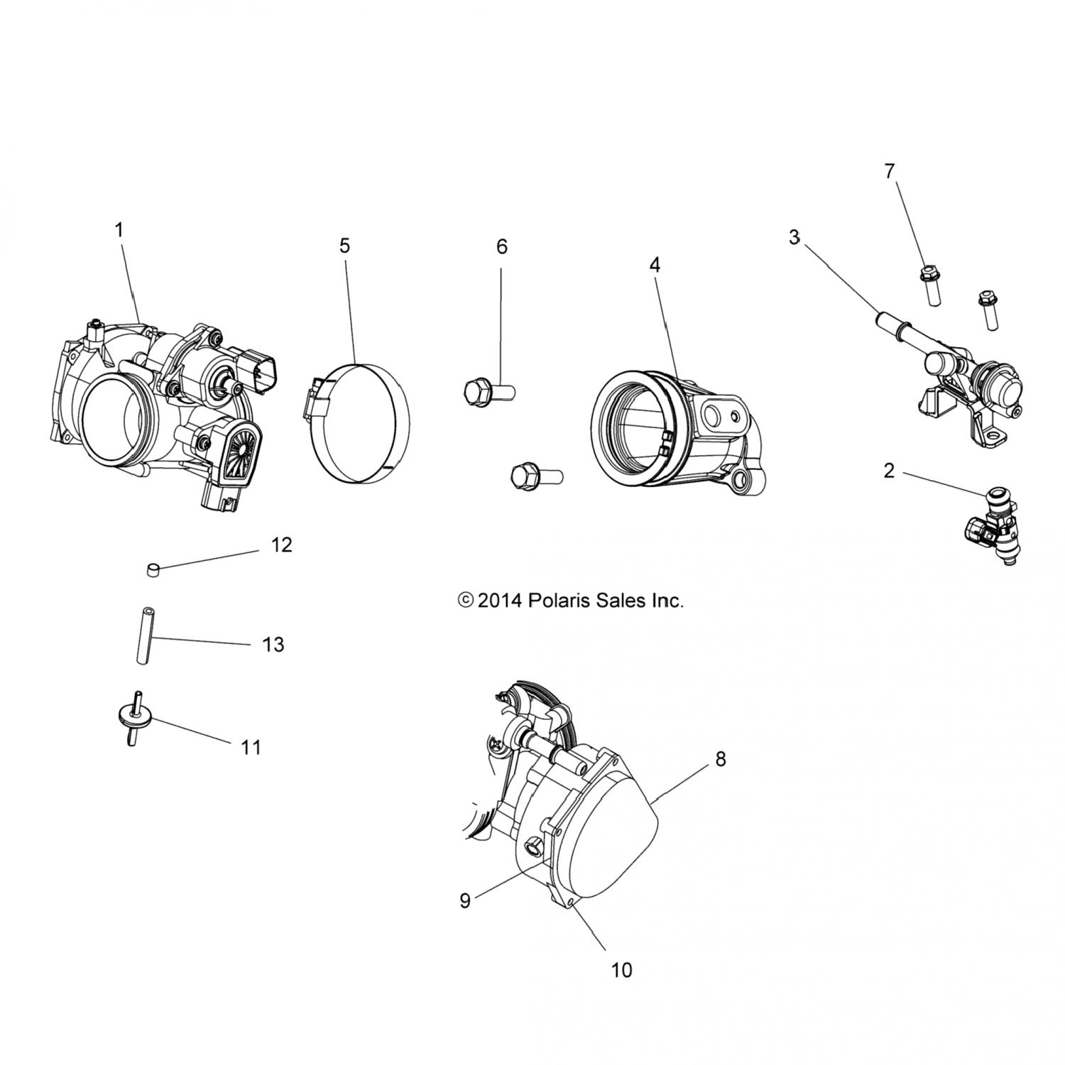 5253974 Polaris Крышка дроссельного узла