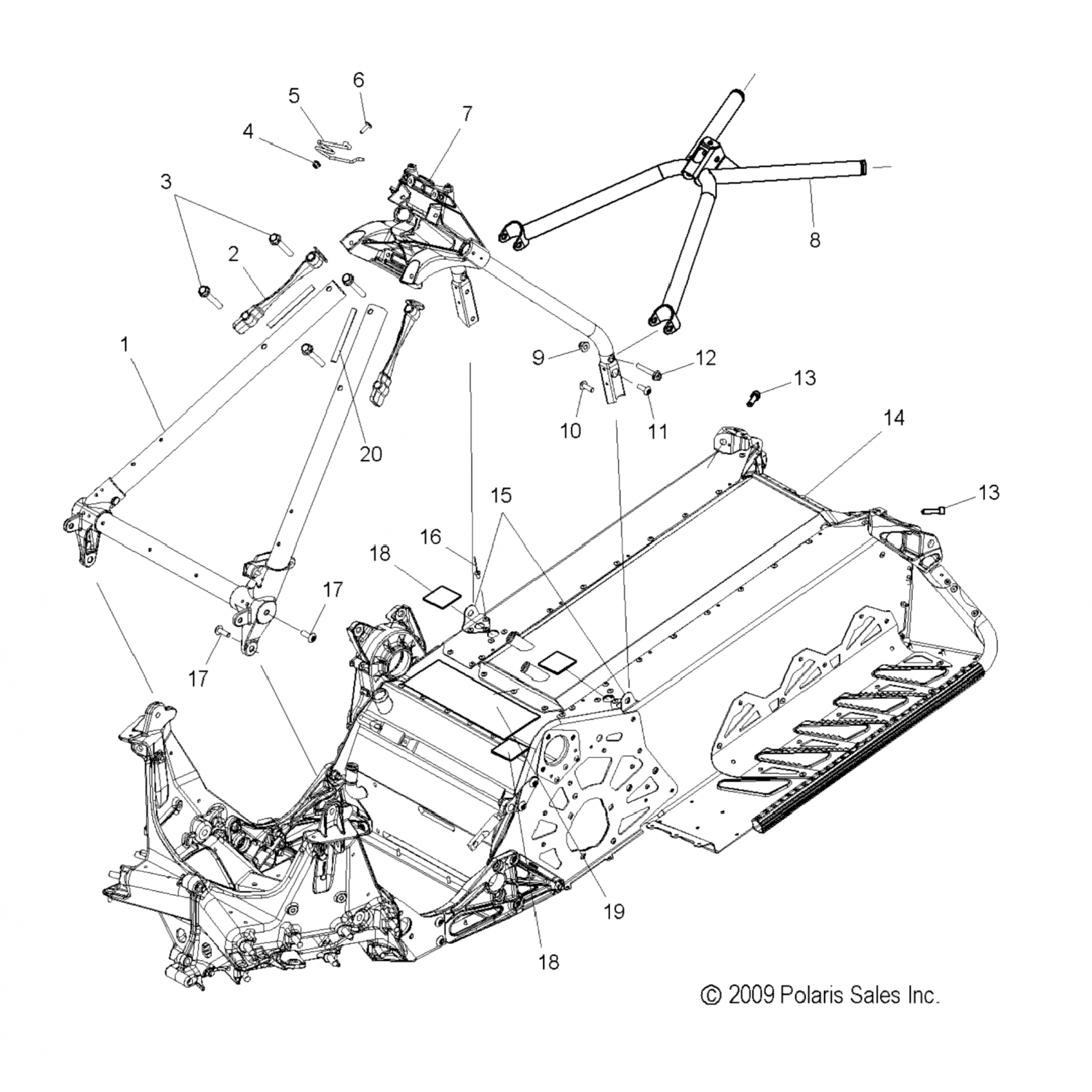 1017977458 Polaris Скоба Weld-x mtte blk 1017977-458