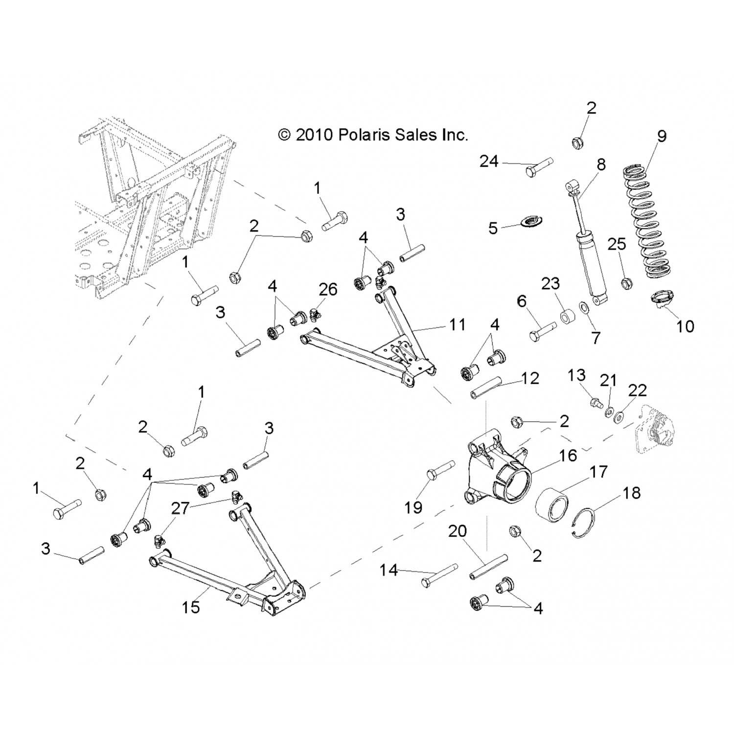1018190458 Polaris Рычаг управления сваркой, lwr, m.blk 1018190-458