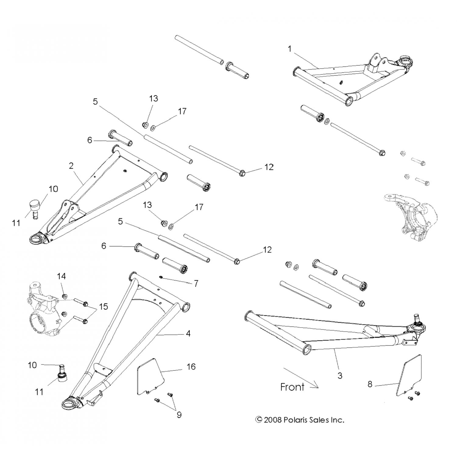 1018210133 Polaris сварной шток, упр, фр, рх, лт, вт 1018210-133