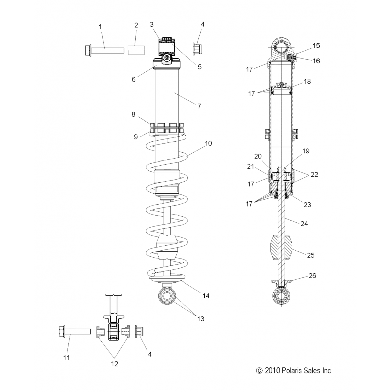 1500851 Polaris Прокладка, проушина (808-20-000)