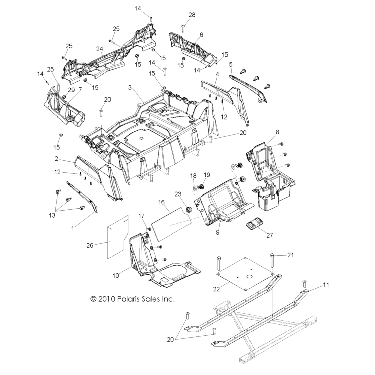 5437472509 Polaris Крыло заднее окрашенное, lh, s graph 5437472-509