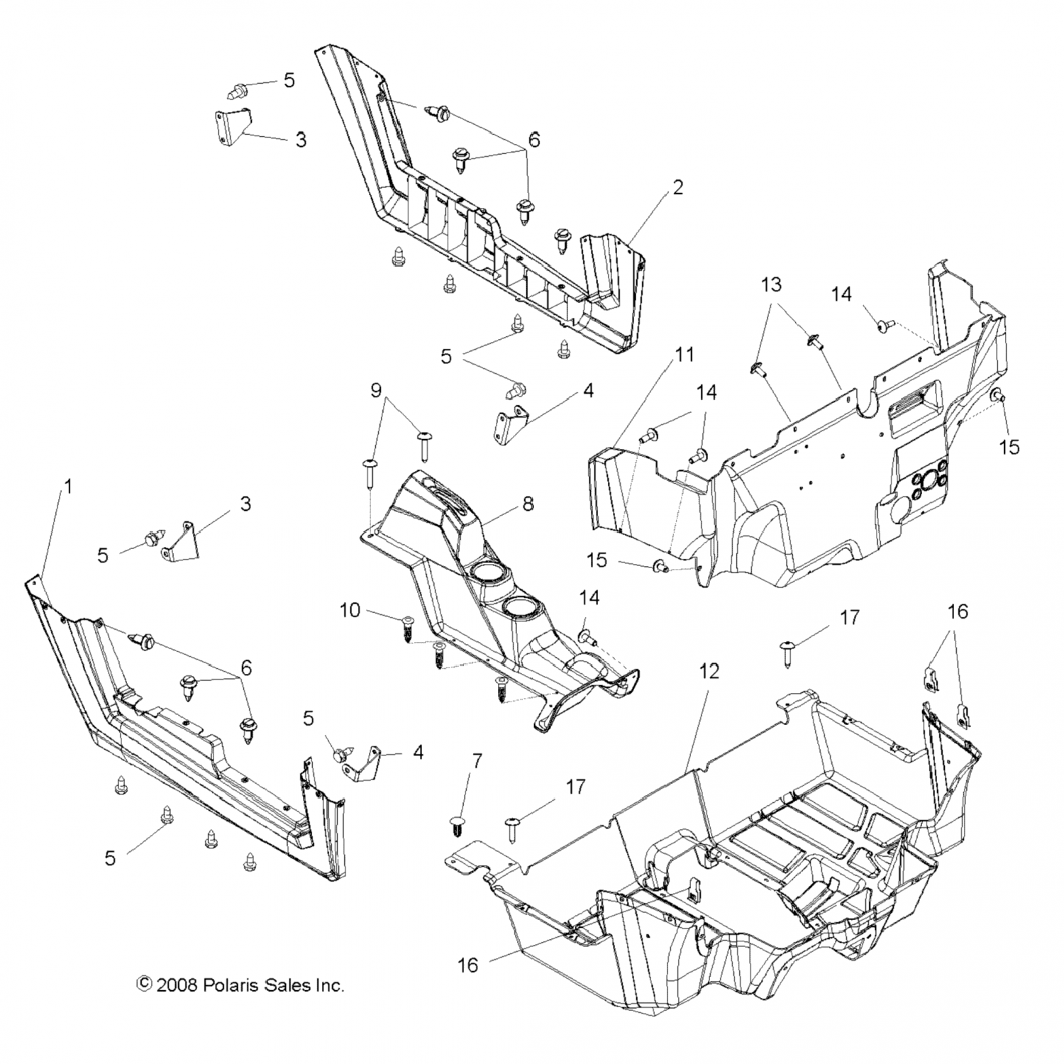 5438820070 Polaris Пол-нижний, базовый, черный 5438820-070