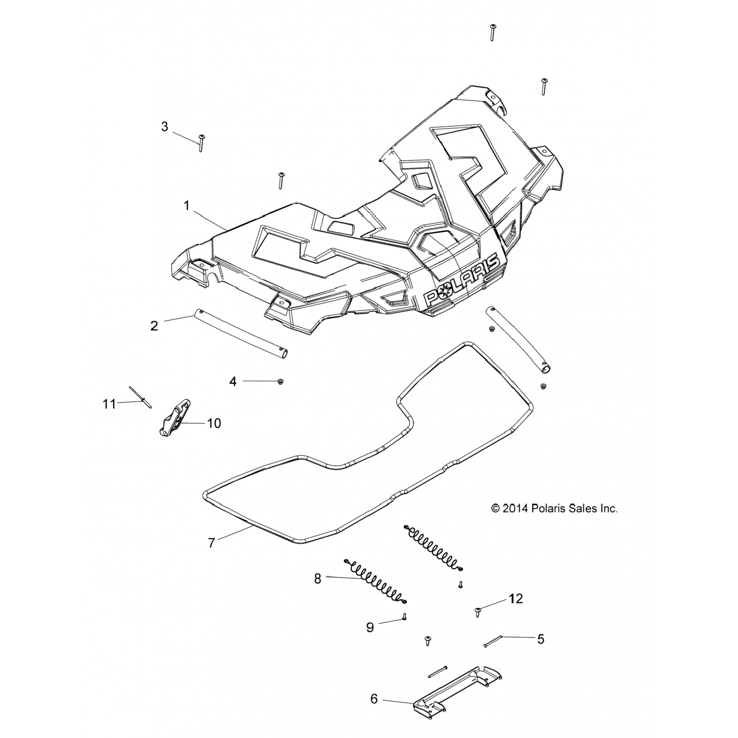 5521833 Polaris Уплотнительная коробка, кабина, передняя