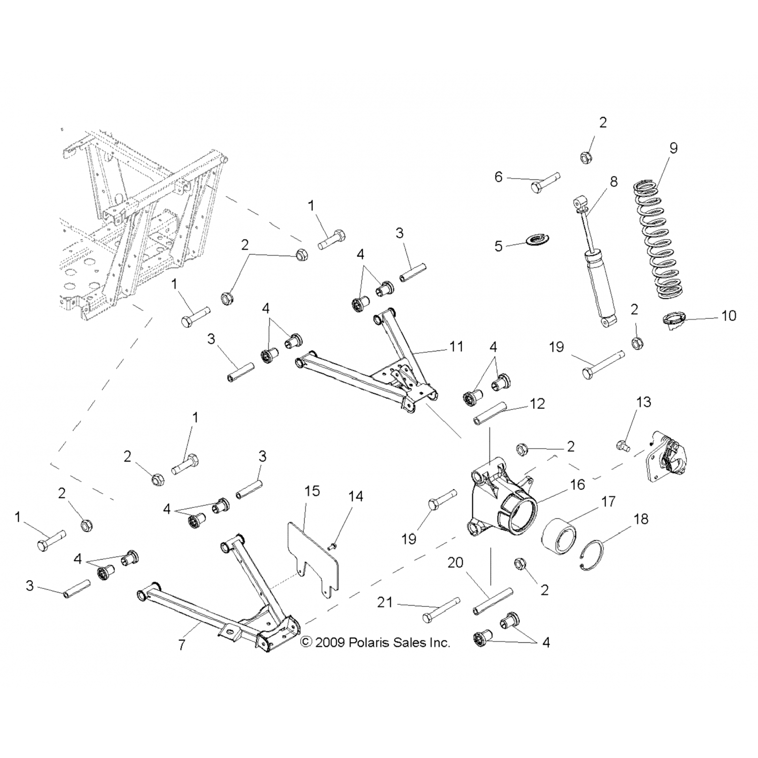7043695385 Polaris Пружина-180#/in,ca,c.slvr 7043695-385