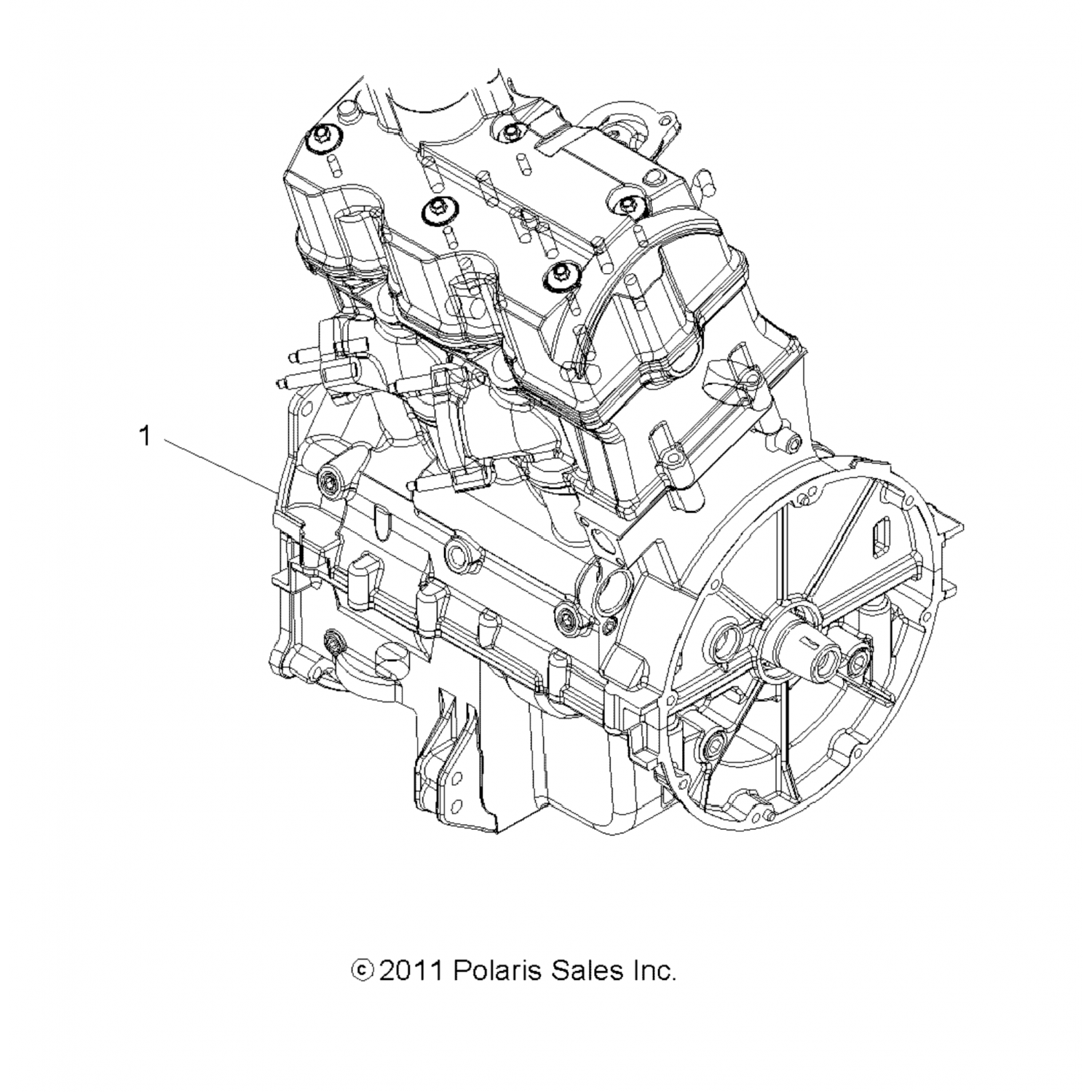 2204638 Polaris Комплект короткого блока, 850