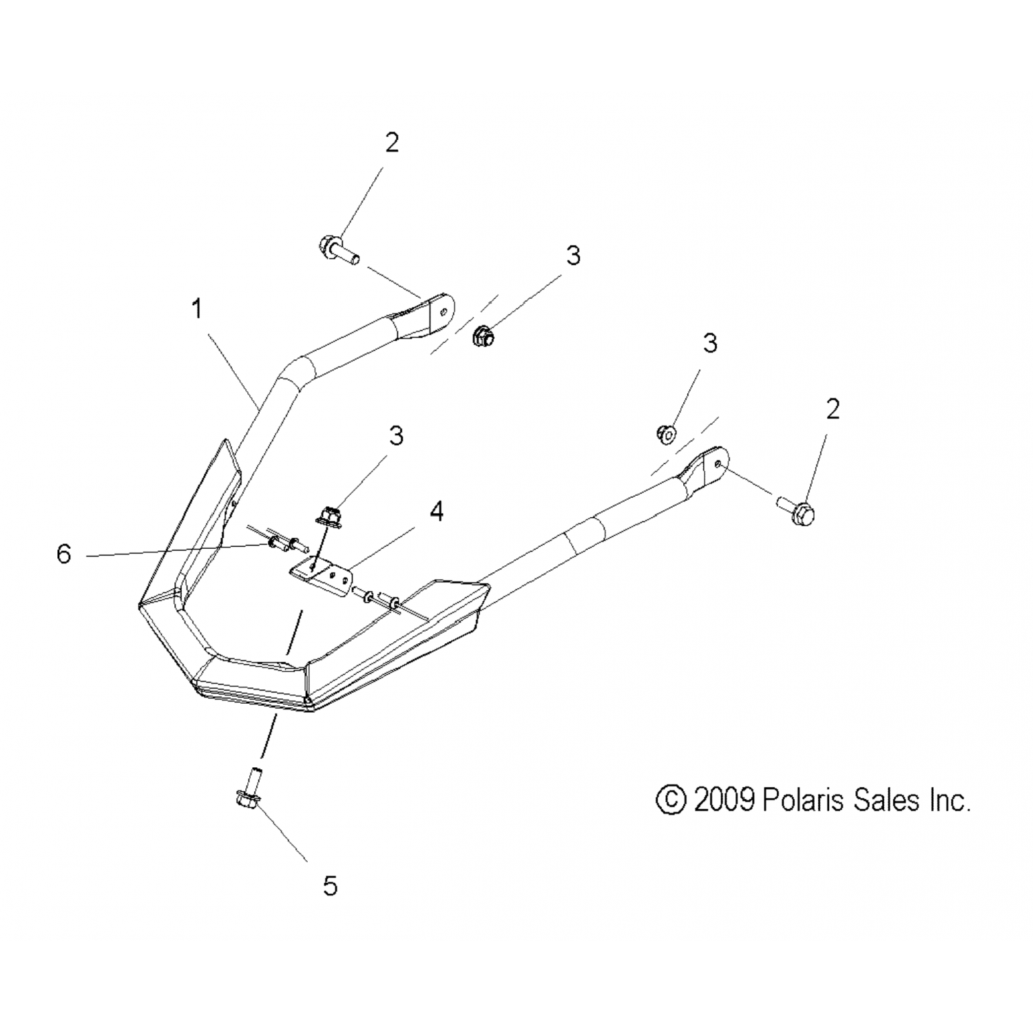 5254966 Polaris радиатор асм-бркт с зажимной гайкой