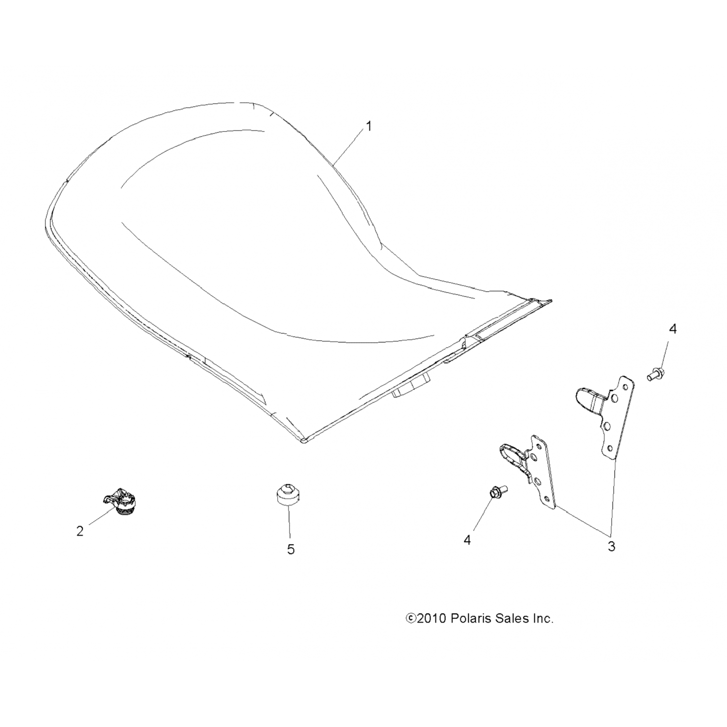 2684897070 Polaris Асм-сиденье, черный 2684897-070