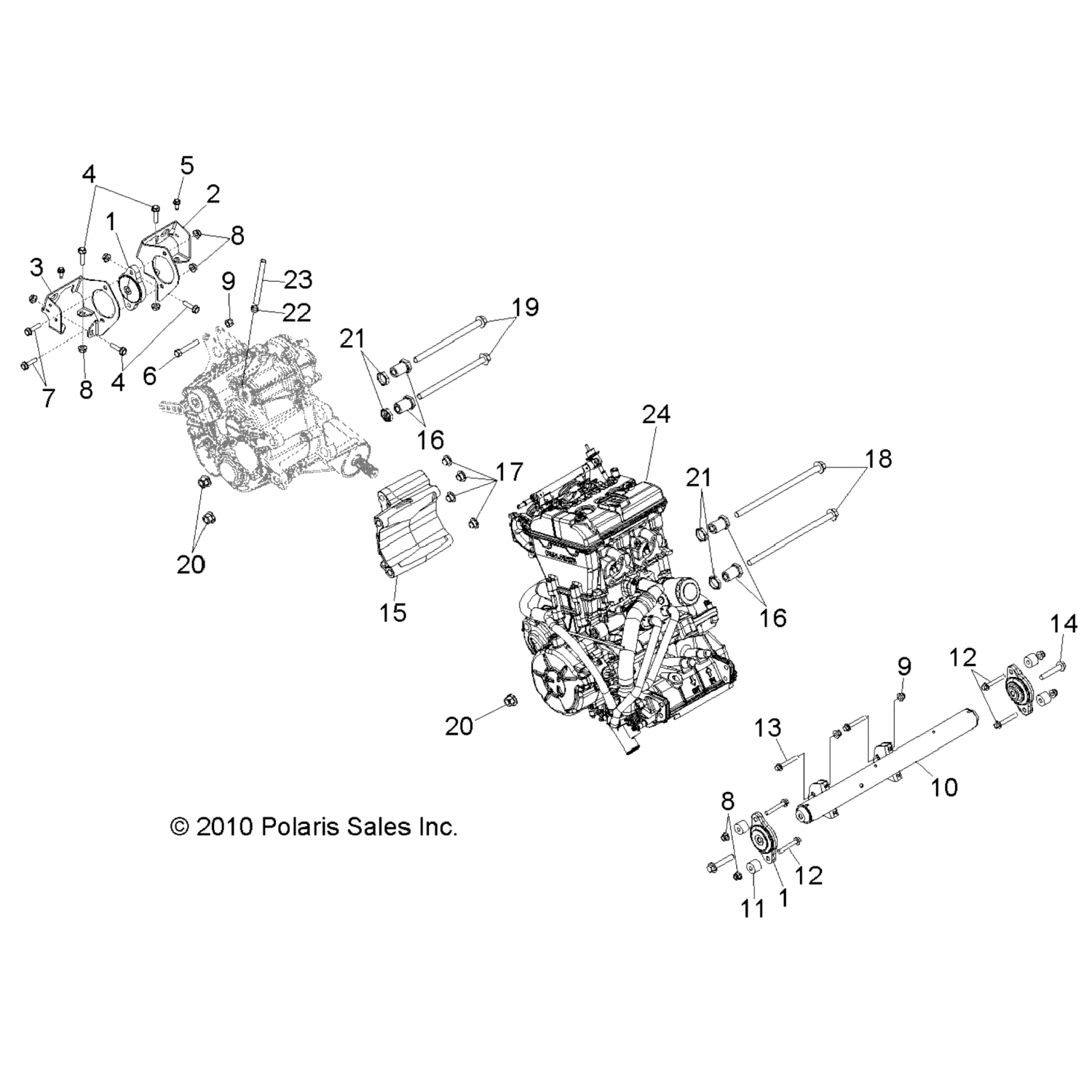1332924 Polaris Крепление-изолятор, трансмиссия