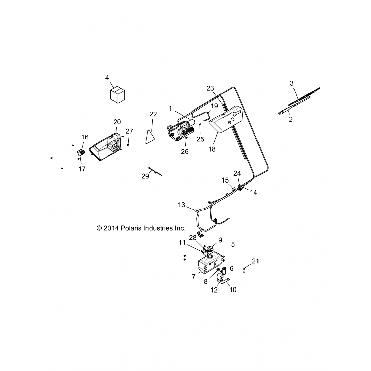 2204915 Polaris Рычаг-очиститель, wshld, ttn