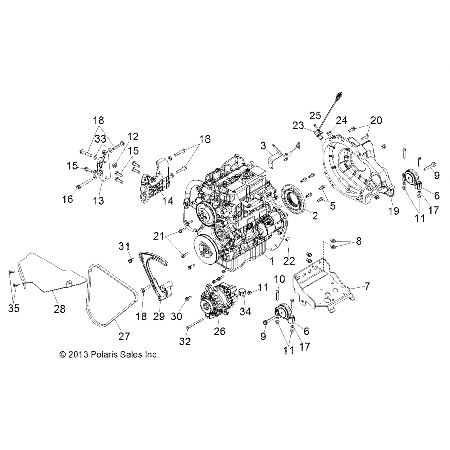 5414297 Polaris Ремень-альтернатор