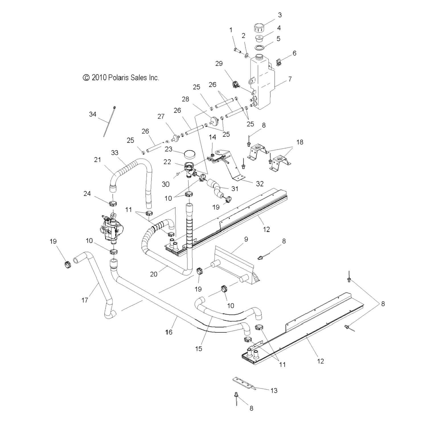 5450026 Polaris Бутылка-переливная, с фитингами