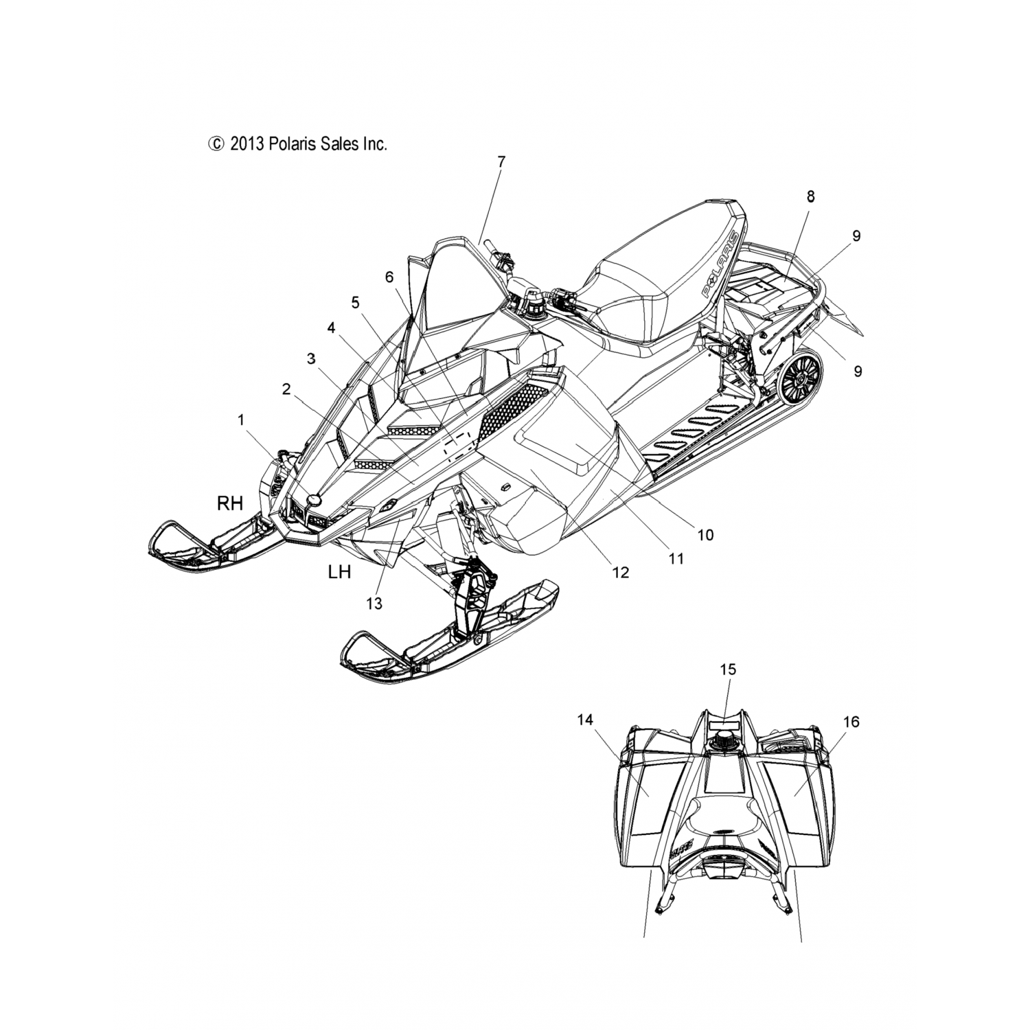 7179220 Polaris Деколь боковой панели, rh