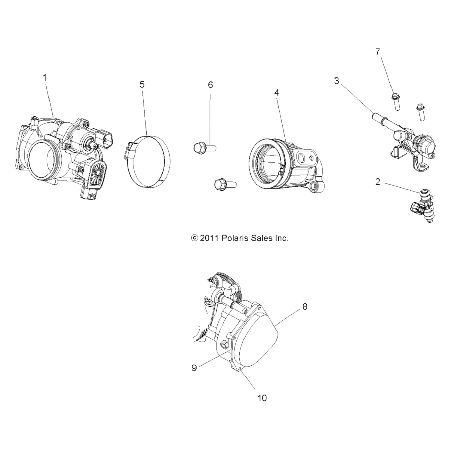 2521250 Polaris Жгут топливный, 1 цилиндр