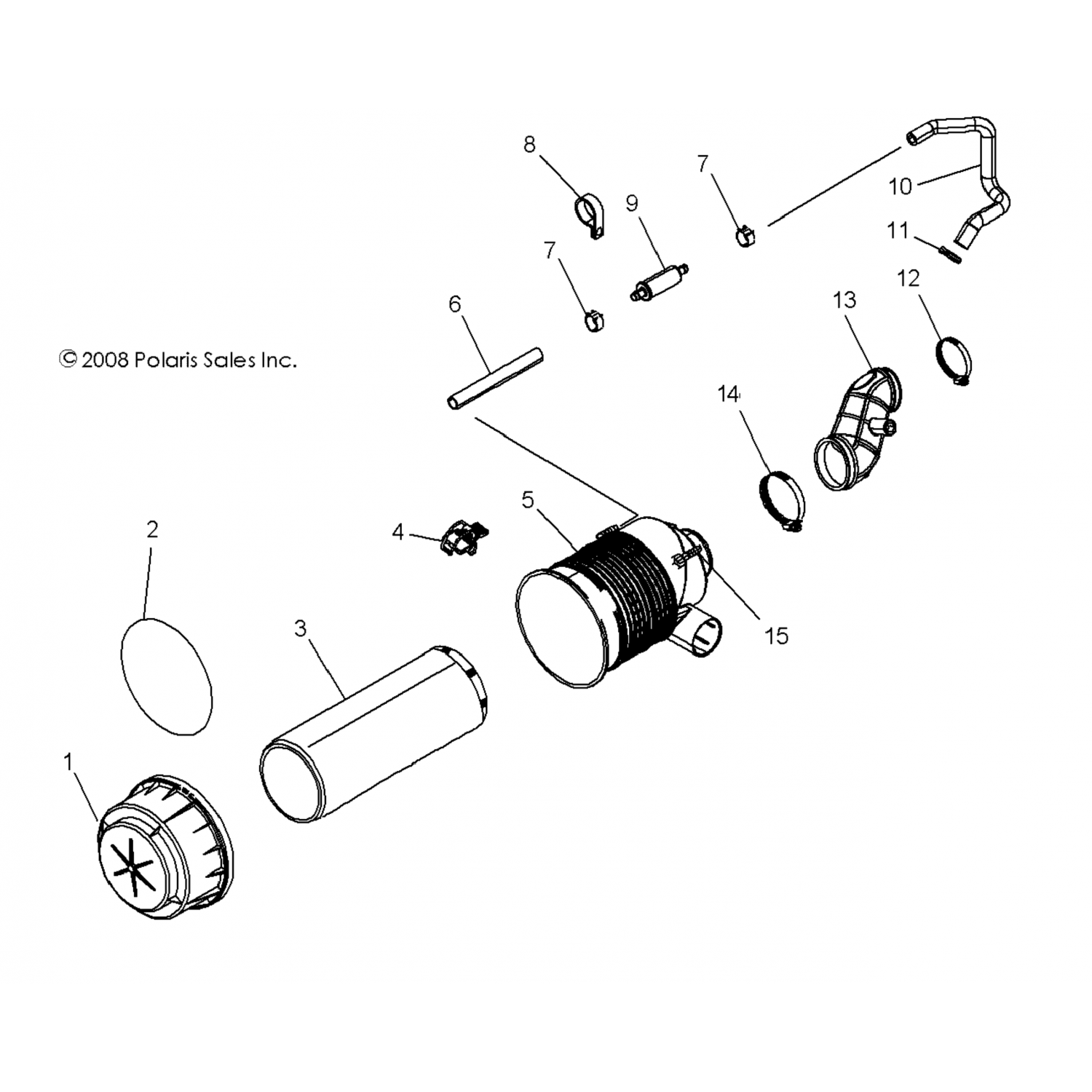 5414342 Polaris Шланг-дыхатель, воздушный короб