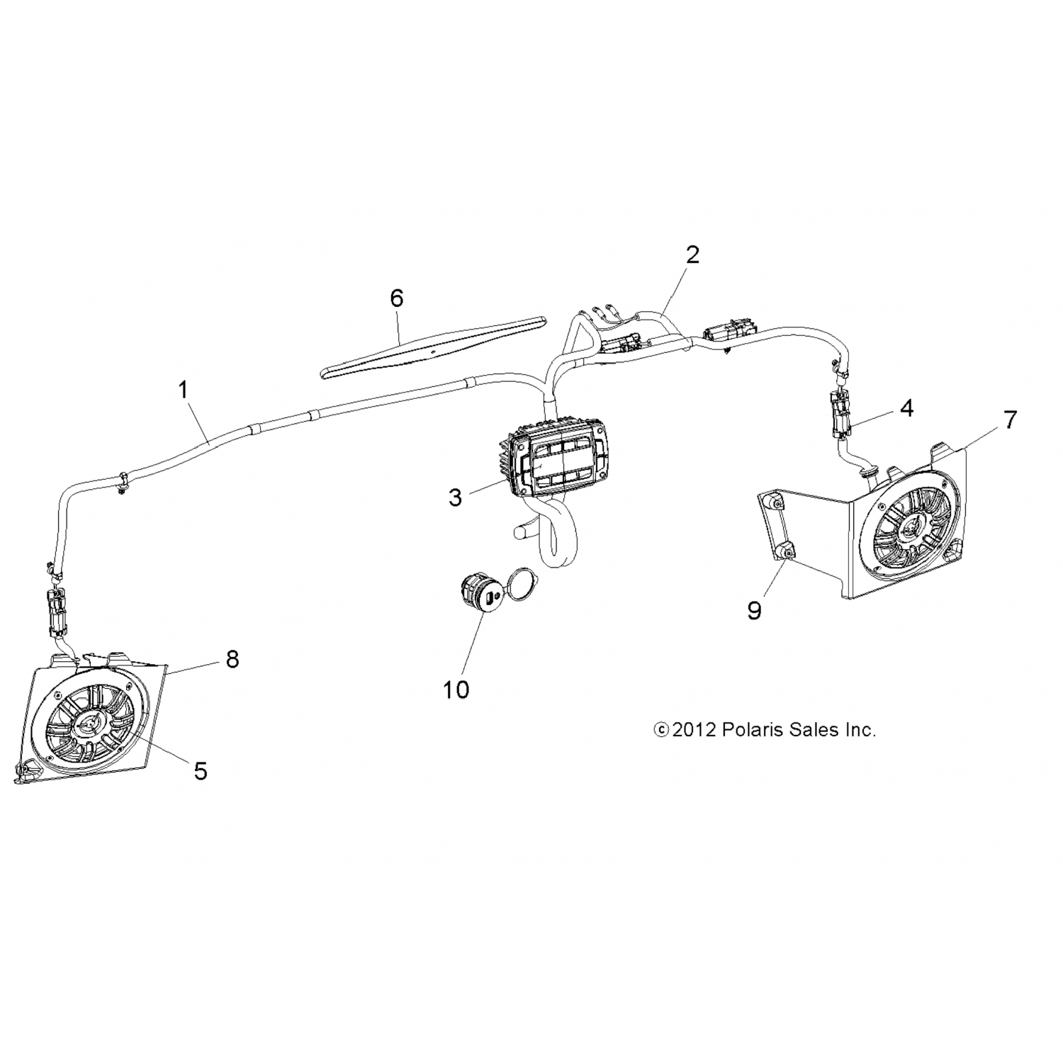 5439039070 Polaris Корпус, rh, blk 5439039-070