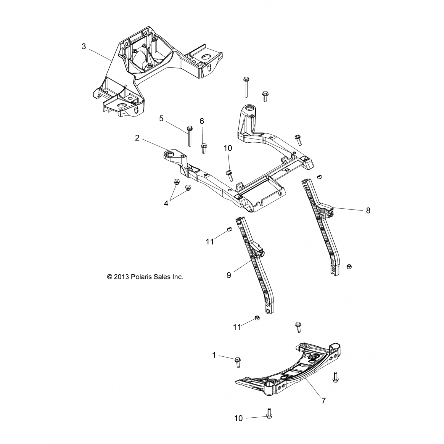 5632713 Polaris Опора стойки, передняя, lh
