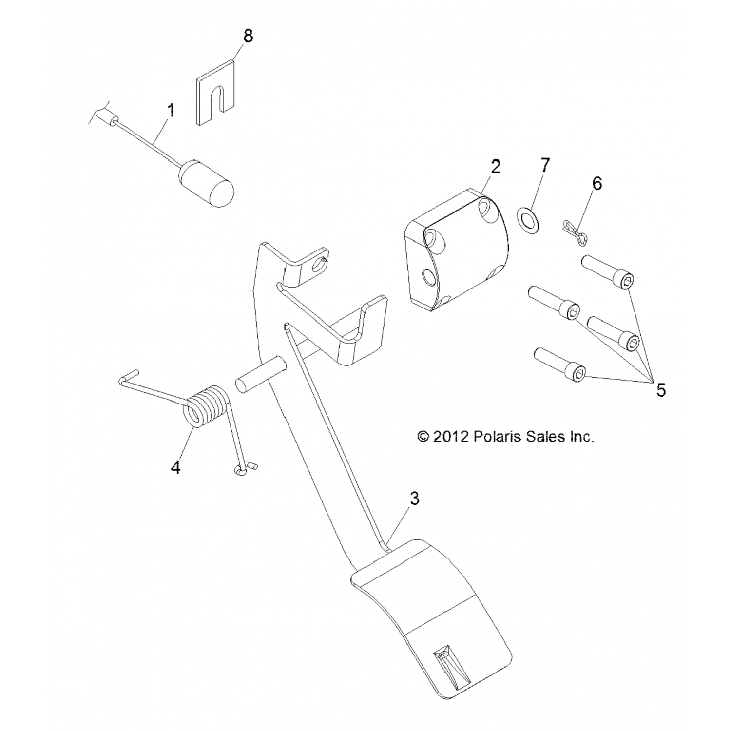 7081819 Polaris Трос дроссельной заслонки, rngr