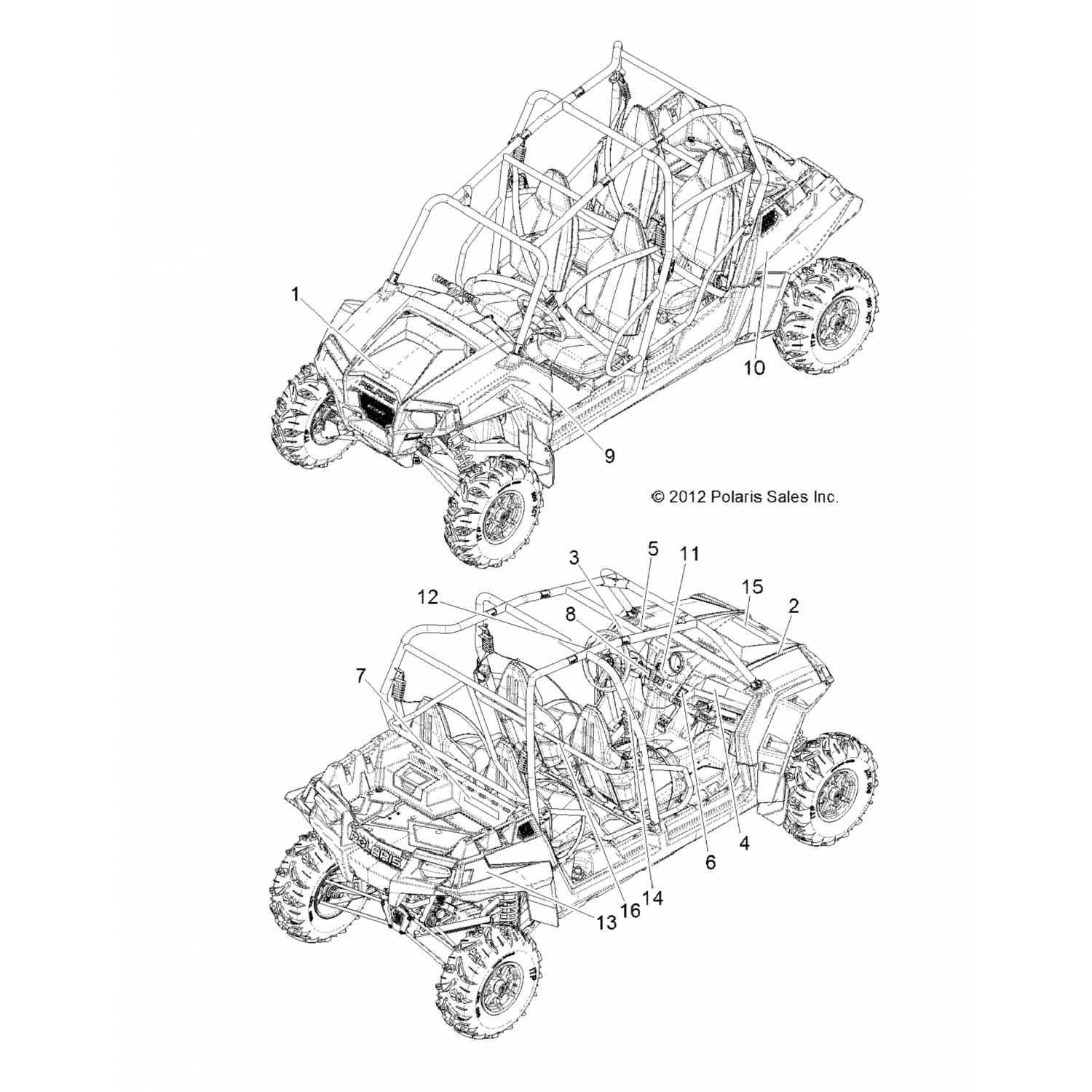 7179032 Polaris декаль боковая, btm xp4, lh