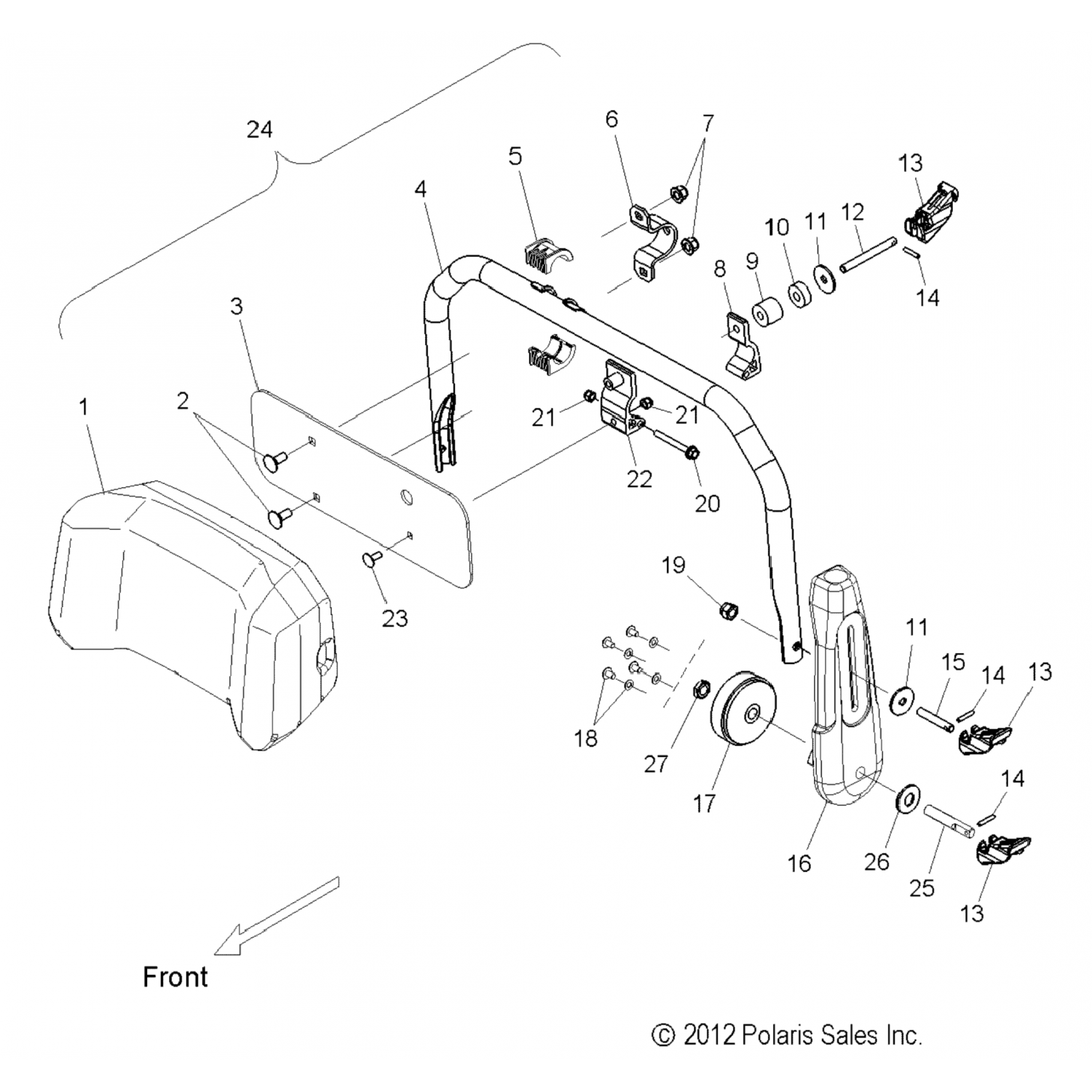 1018760458 Polaris Подставка под сварку, p458 blk 1018760-458