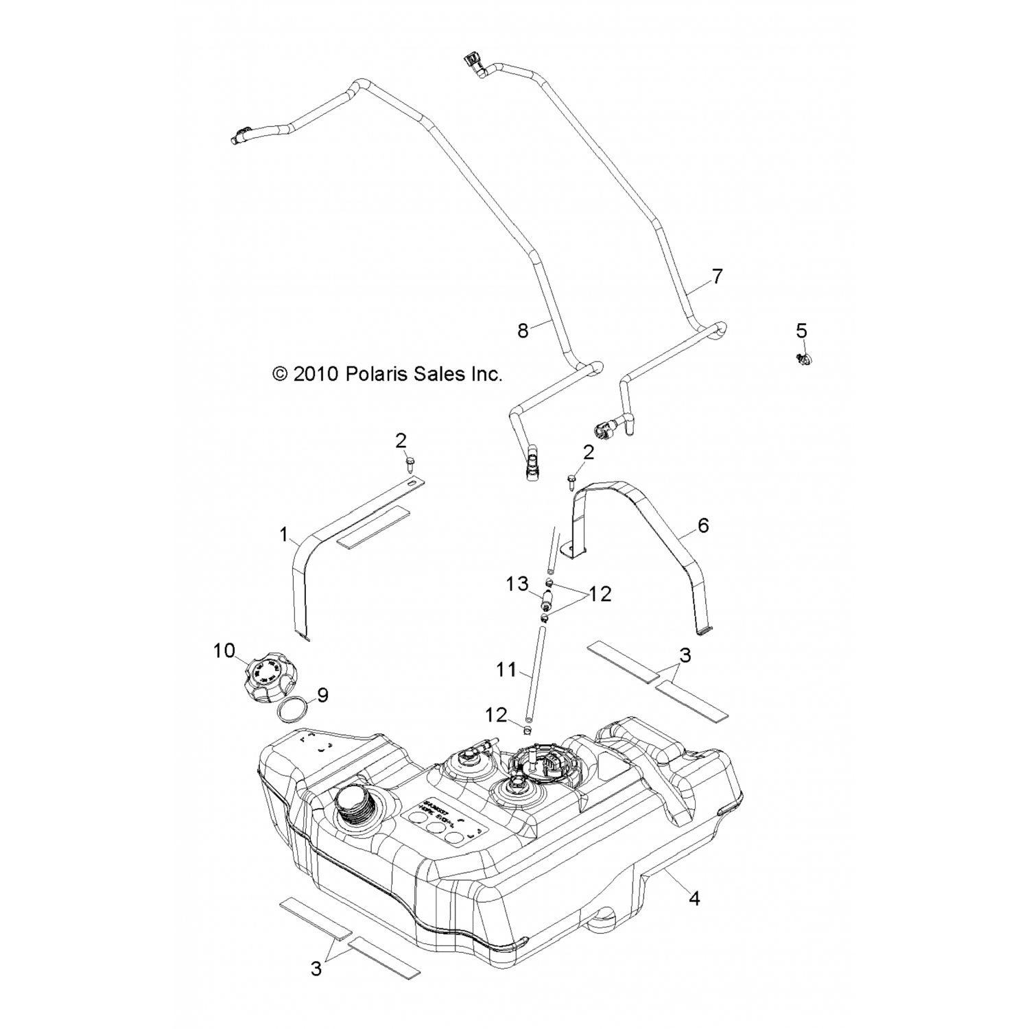 2521301 Polaris Асм - топливопровод, подача 3/8id