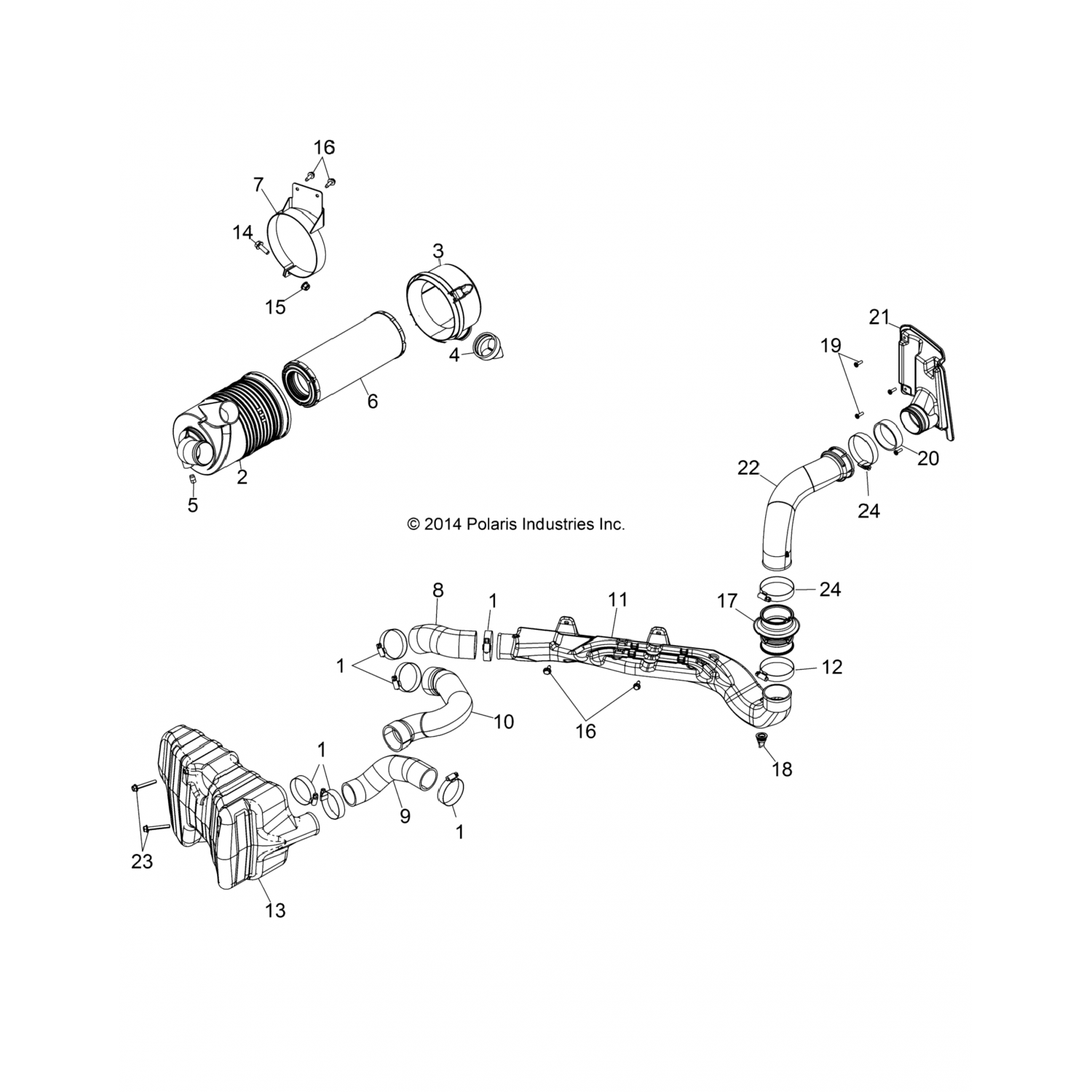5439716 Polaris Коробка впускная, резонатор