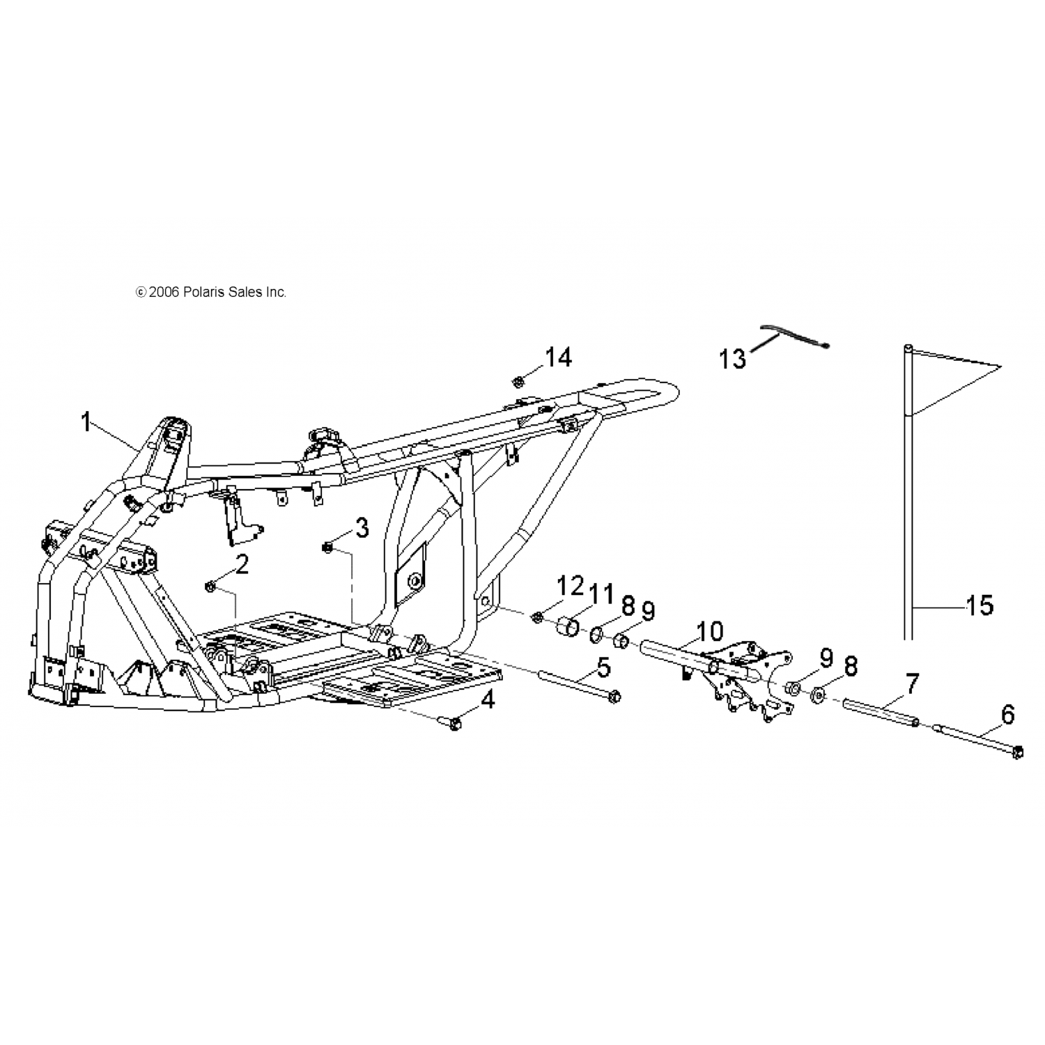 0455012385 Polaris АСМ ШАРНИР, МОЛОДЕЖНЫЙ 90, СЕРЕБРИСТЫЙ 0455012-385