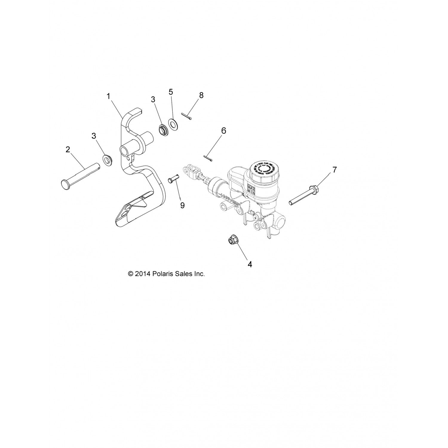 1018813067 Polaris СВАРНОЙ ТОРМОЗ, ЧЕРНЫЙ 1018813-067