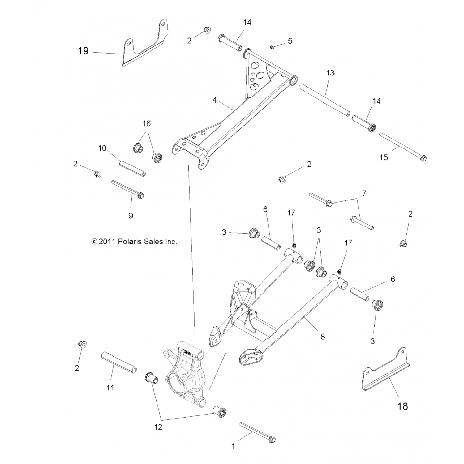 1018847458 Polaris СВАРНОЙ ШОВ, ЗАДНИЙ, RH, МАТОВЫЙ ЧЕРНЫЙ 1018847-458
