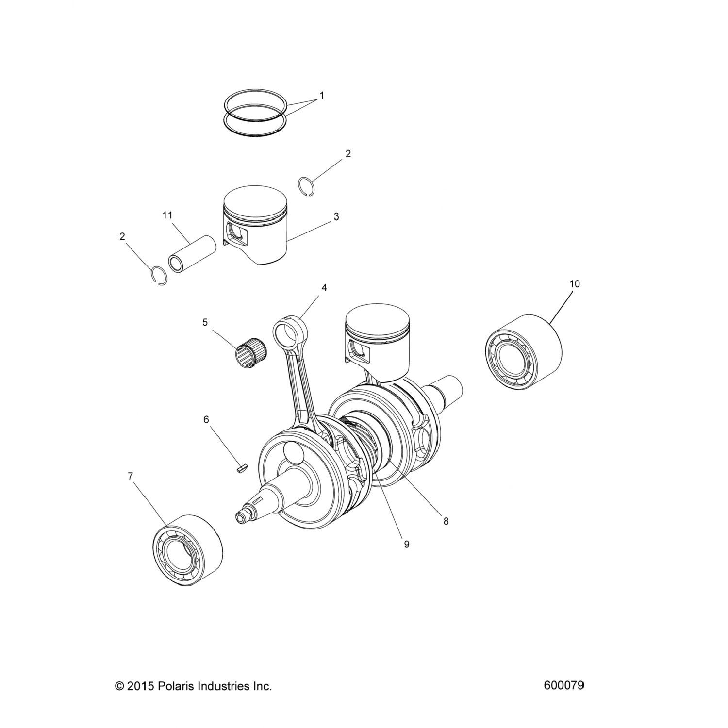 2204622 Polaris Комплект-шток асм,3090263