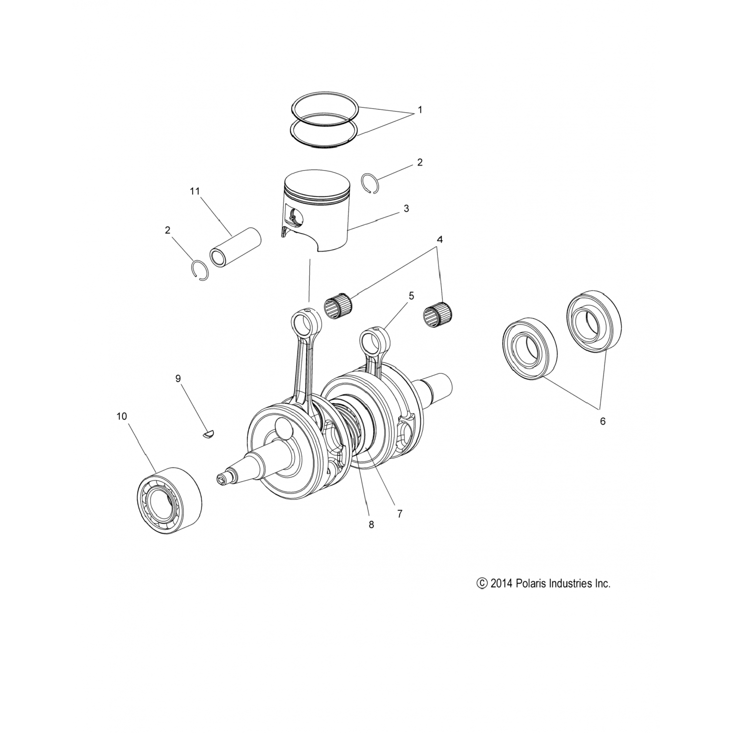 2204900 Polaris Комплект-поршень 3022450