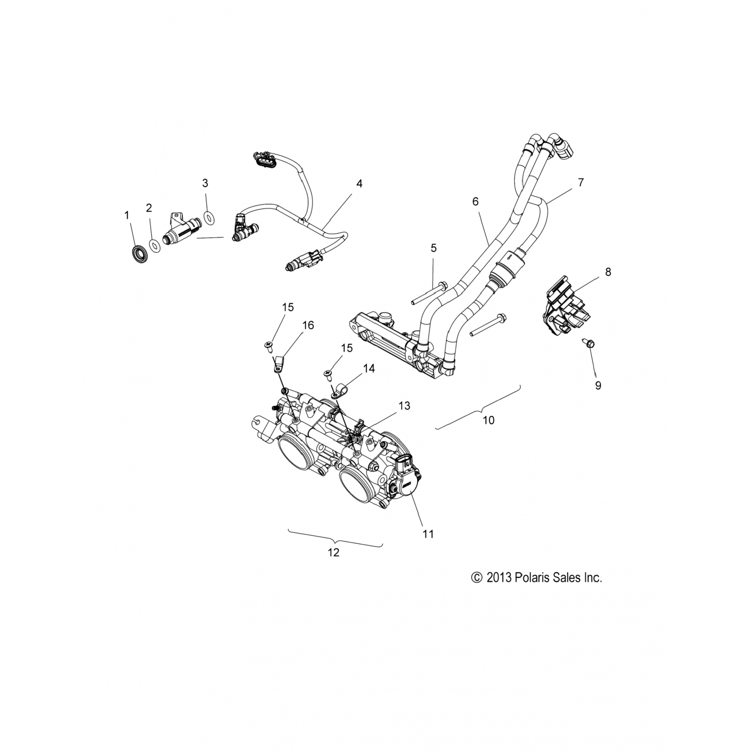 2521262 Polaris Асм-топливная рейка,ле-13,2инжрмк