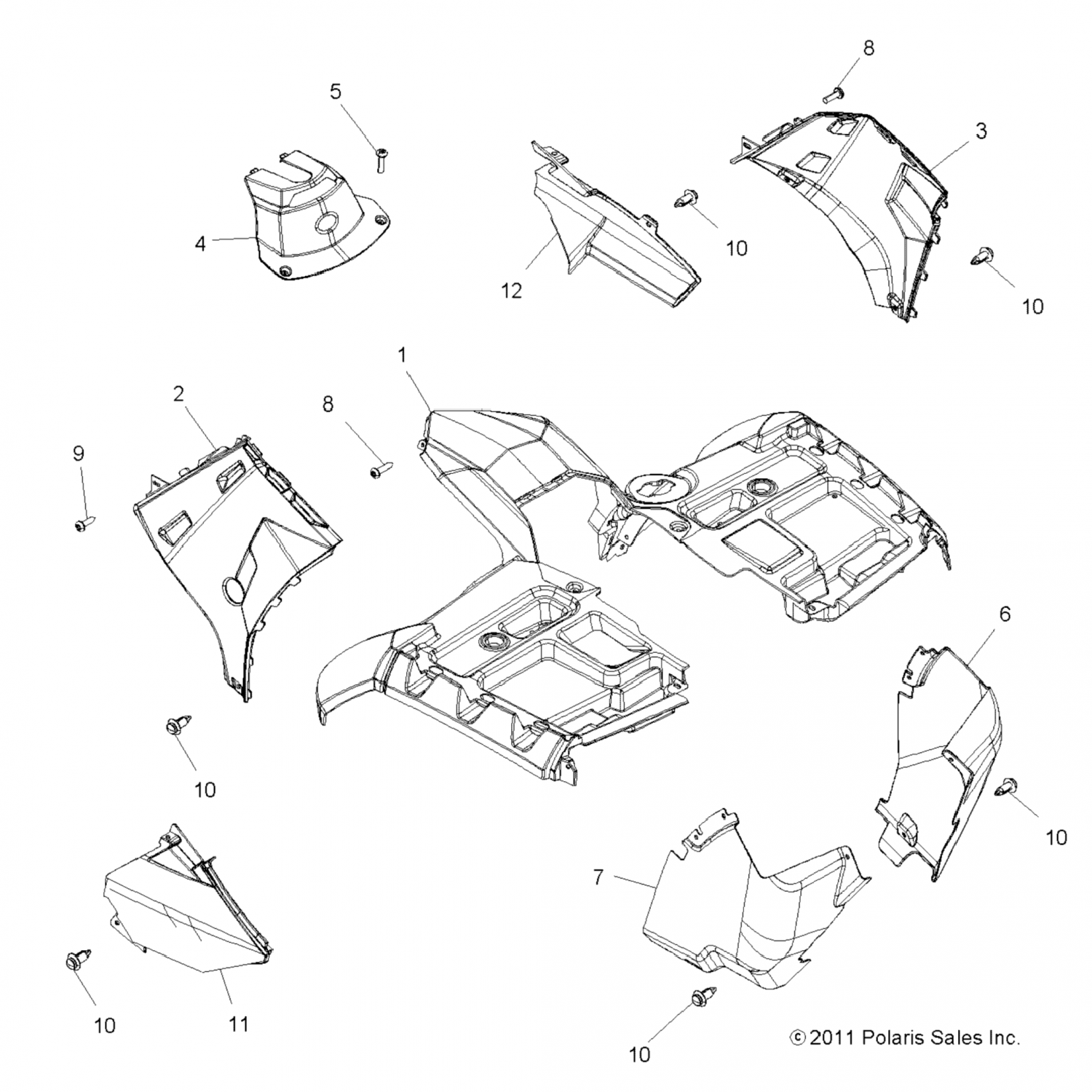 2633861625 Polaris асм-кабина, фр, свч, пнтд, интл, м н с 2633861-625