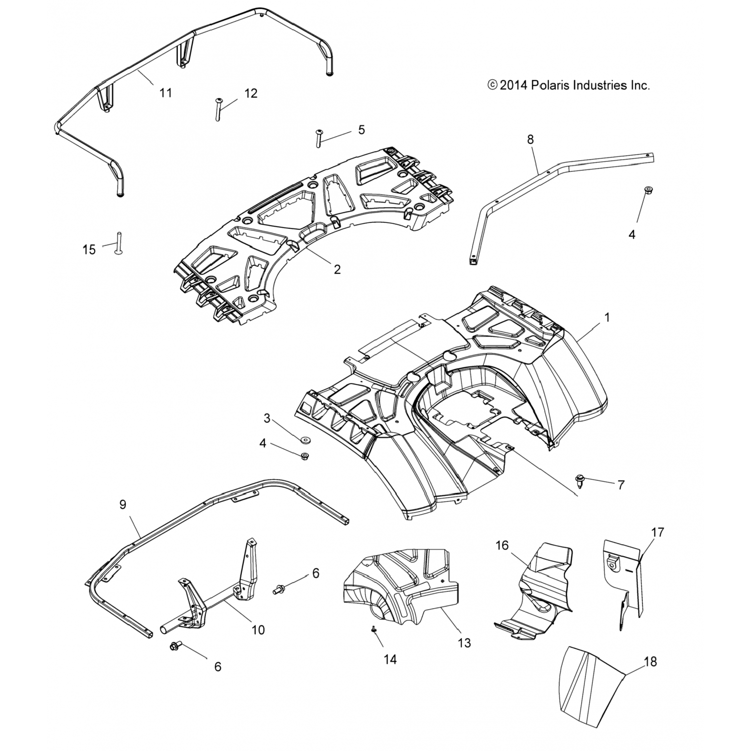 2635038587 Polaris Асм-кабина, задняя, ппк 2635038-587