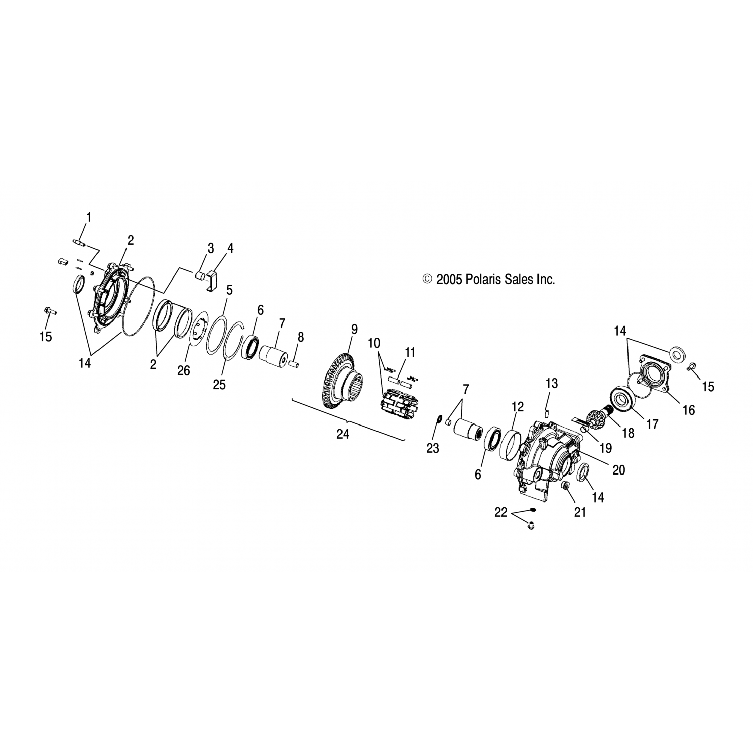 3235387 Polaris Комплект-шестерня, жестко повернутая, 62039u117