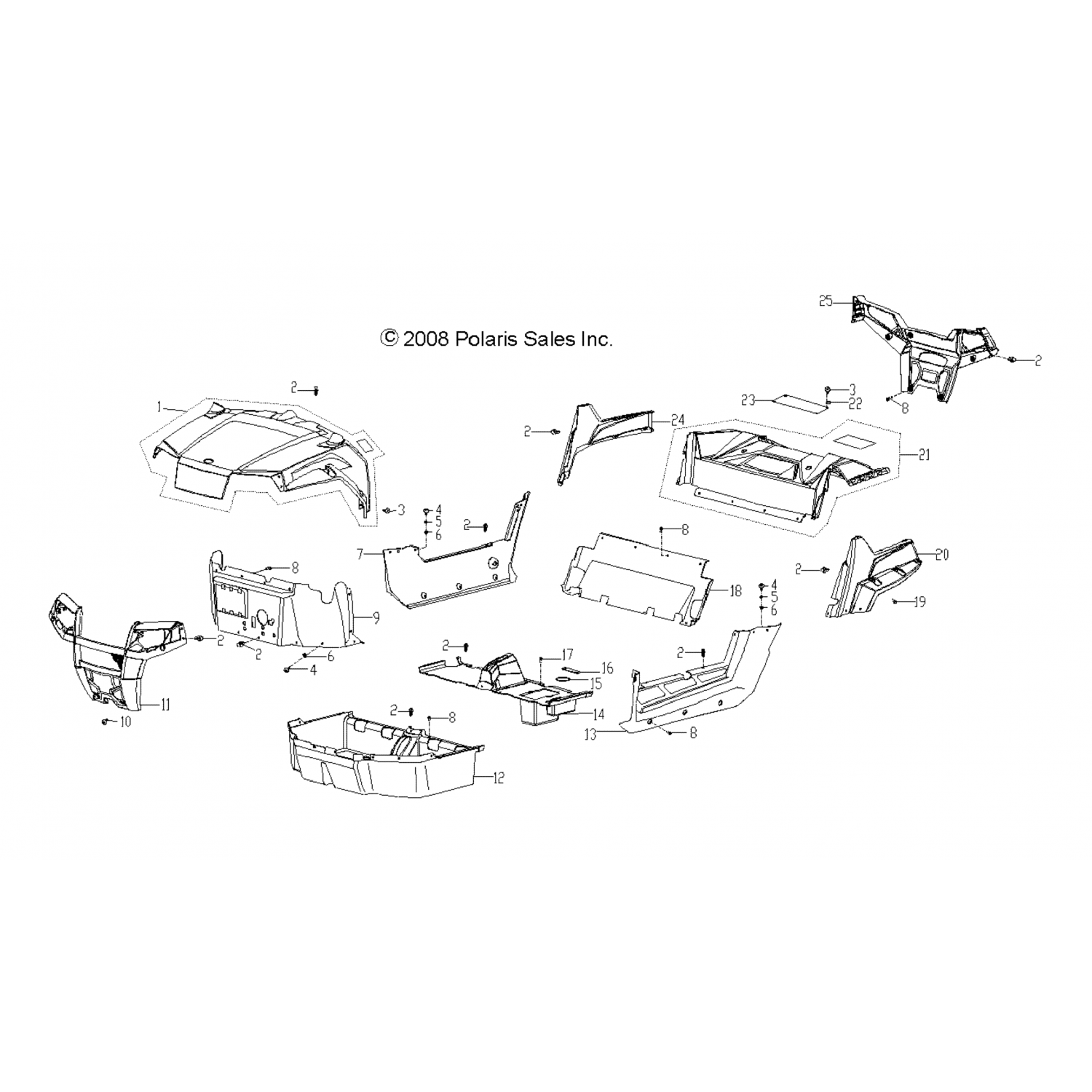 0455022070 Polaris ПАНЕЛЬ-РОКЕРА,RH,BLK 0455022-070