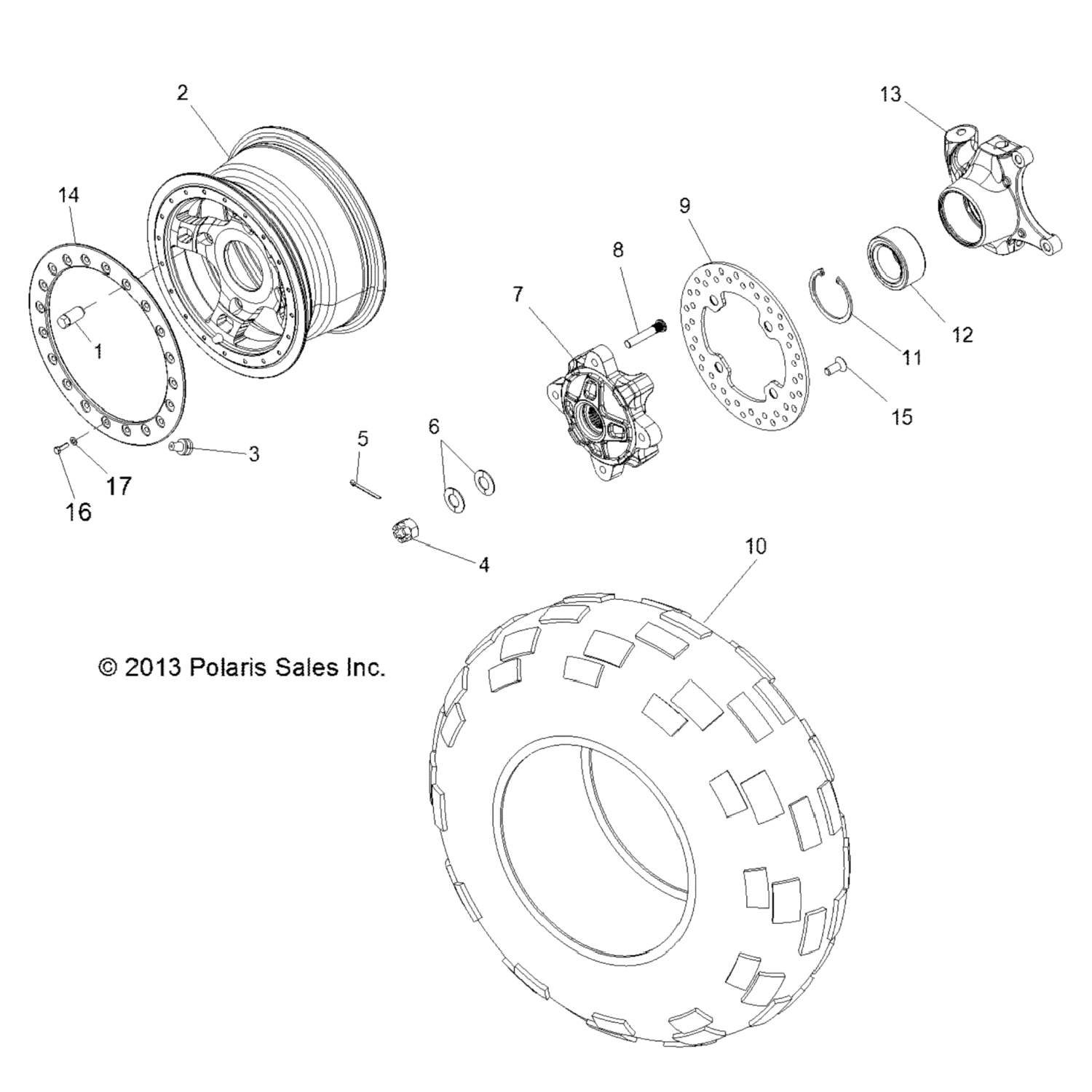 1522062619 Polaris Кольцо 12 дюймовое с бусовым замком, синий 1522062-619