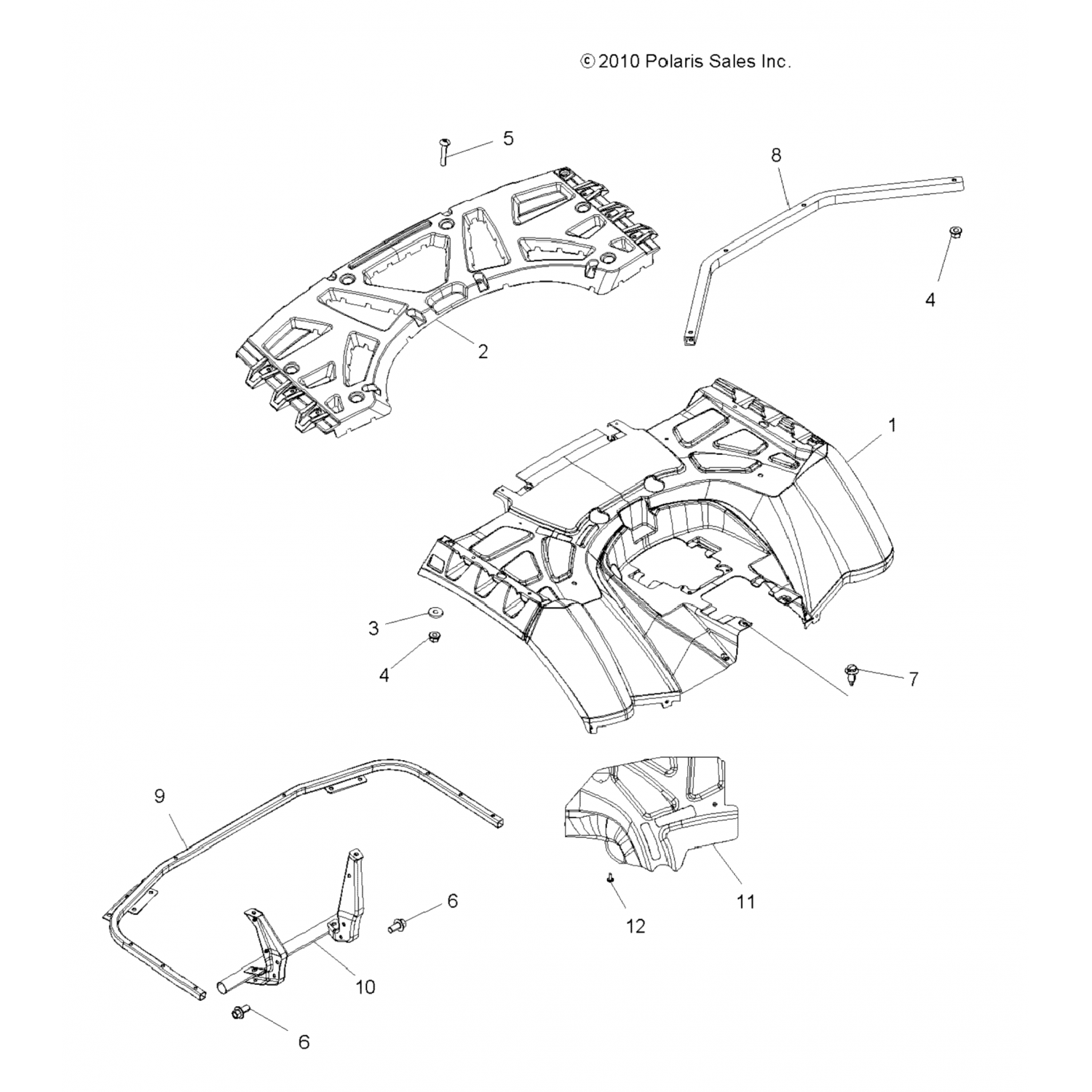 2635037628 Polaris Асм-кабина задняя, золотой туман 2635037-628