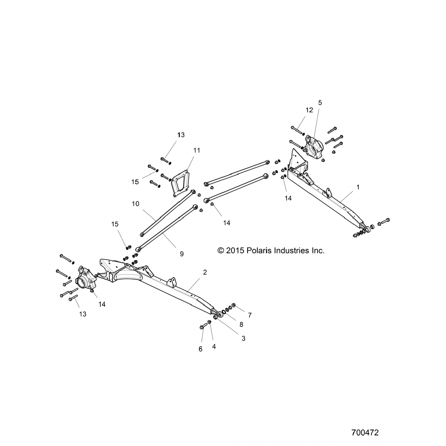 1019356133 Polaris КРОНШТЕЙН СВАРНОГО ШТОКА, LH, B.БЕЛЫЙ 1019356-133