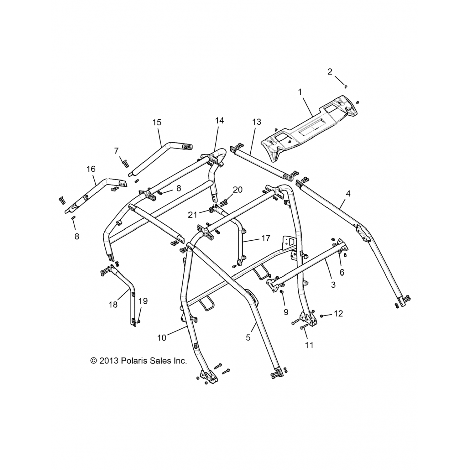 1020055458 Polaris СВАРНЫЕ ШПОНКИ, ЗАДНИЕ, МП, ЛХ, БЛК 1020055-458