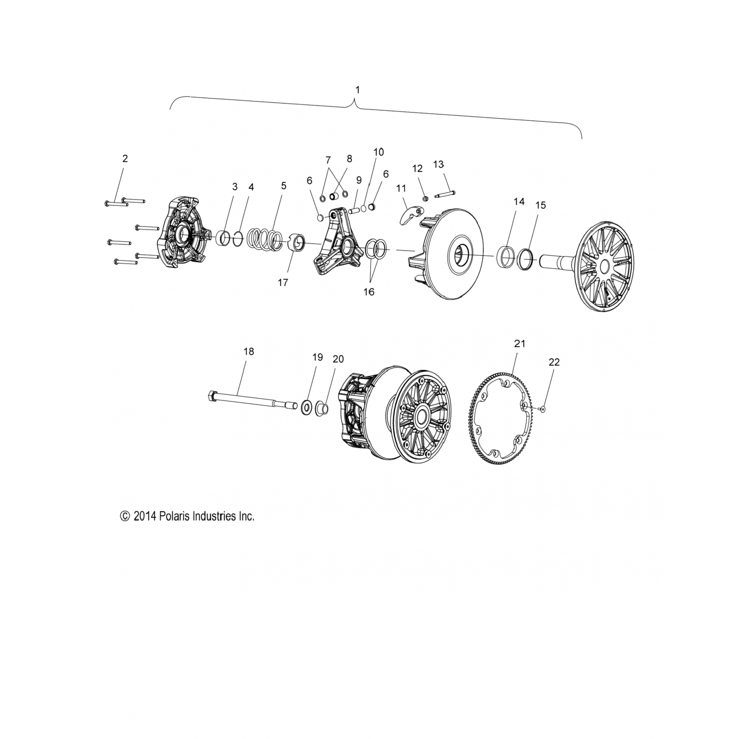 1323211 Polaris МУФТА ПРИВОДА АСМ, BSC