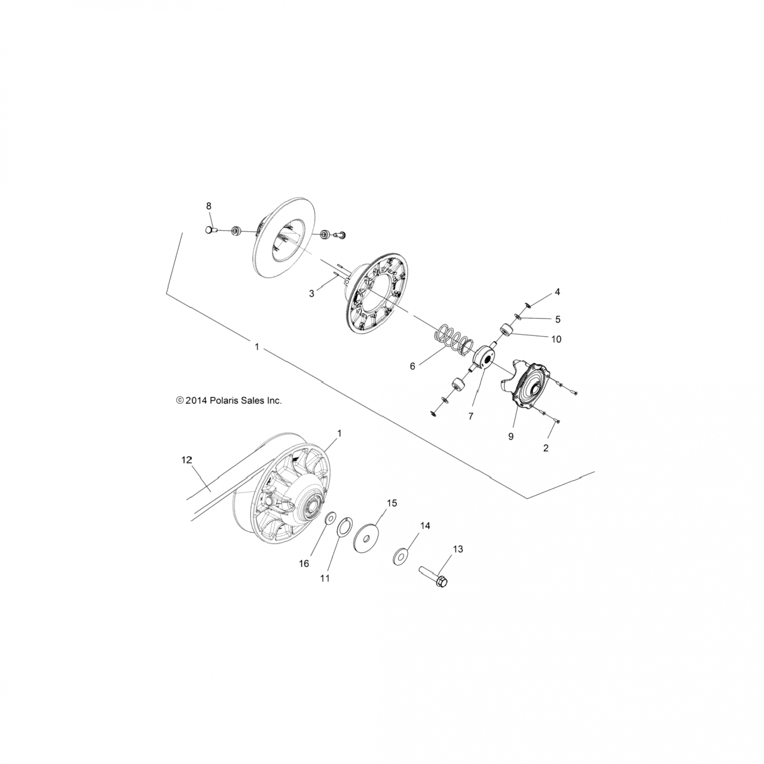 1323223 Polaris МУФТА СЦЕПЛЕНИЯ, 58-66, 140-220, PA