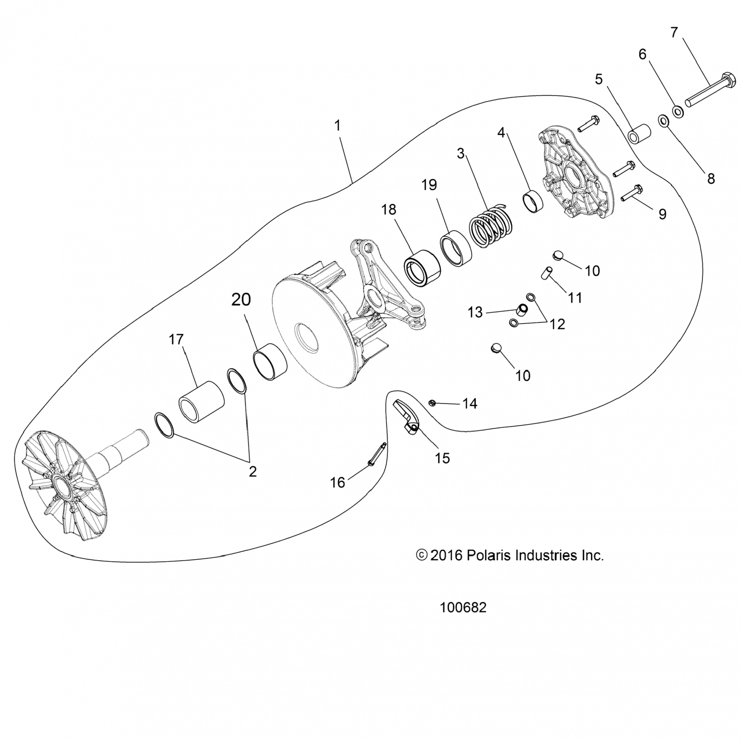 1323275 Polaris АСМ-ПРИВОДНАЯ МУФТА, БАЗОВАЯ, EBS