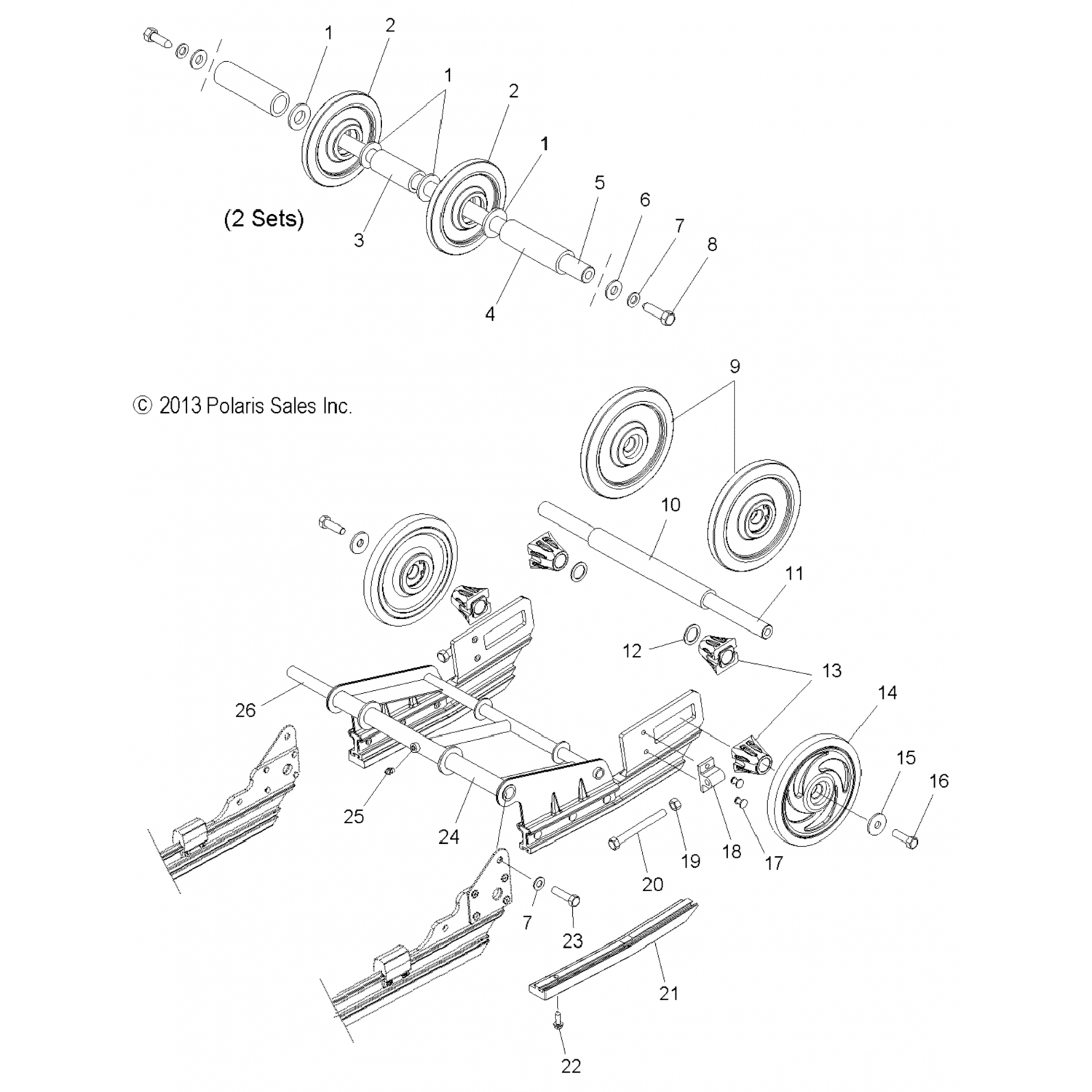 1543214 Polaris АСМ-АРТИКУЛИРОВАННАЯ РЕЙКА
