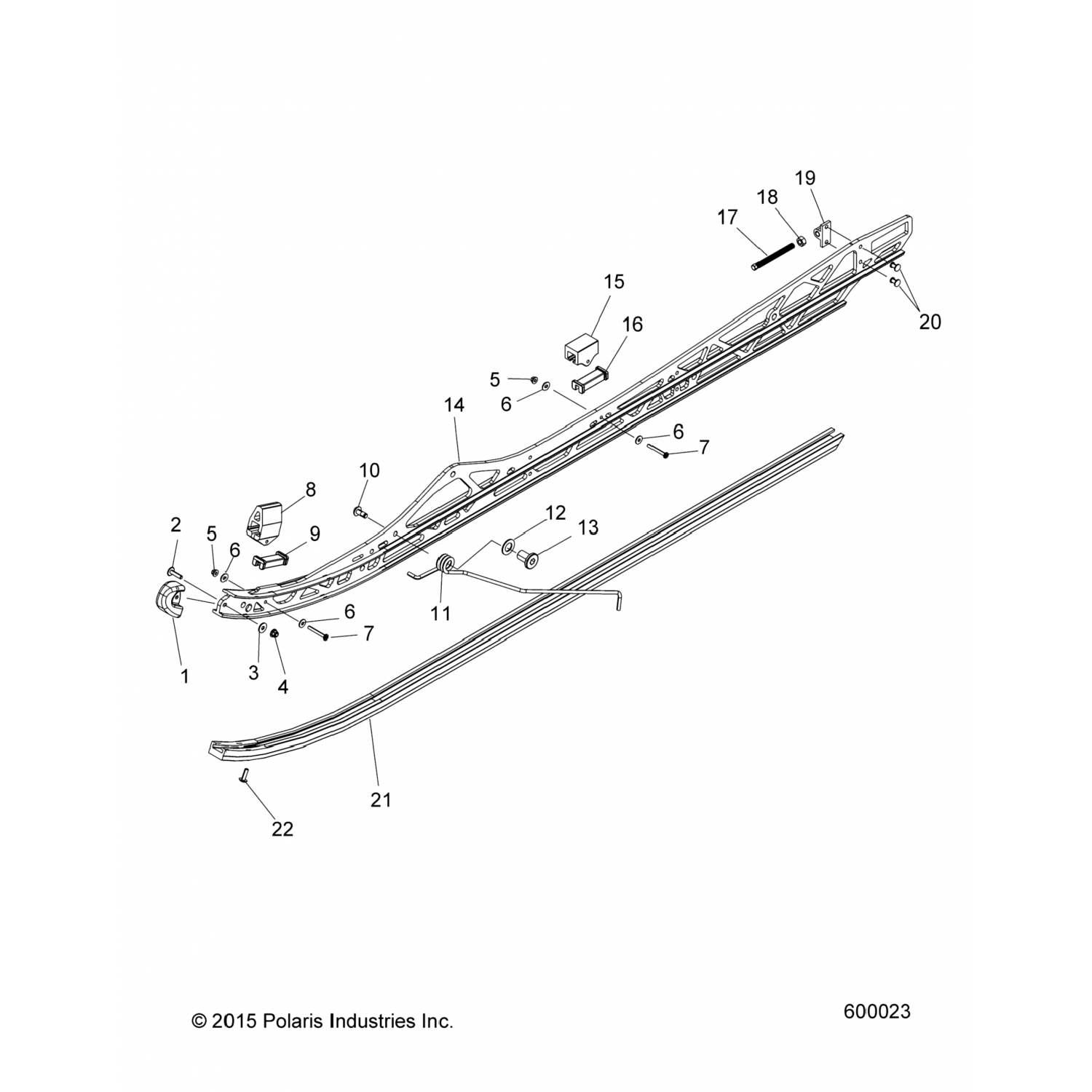 1543530293 Polaris АСМ-РЕЛЬС, BSC C-VER155, RH 3 "КРАСНЫЙ 1543530-293