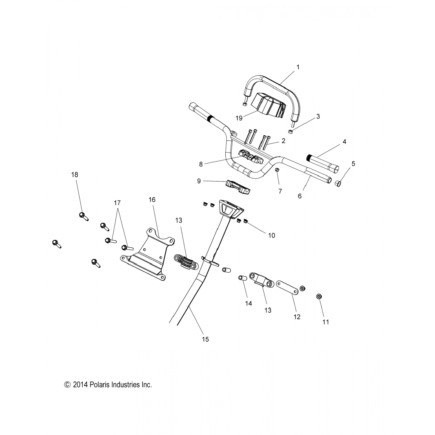 1824131067 Polaris СВАРКА РУКОЯТКИ, УТИЛИТА, ЧЕРНАЯ 1824131-067