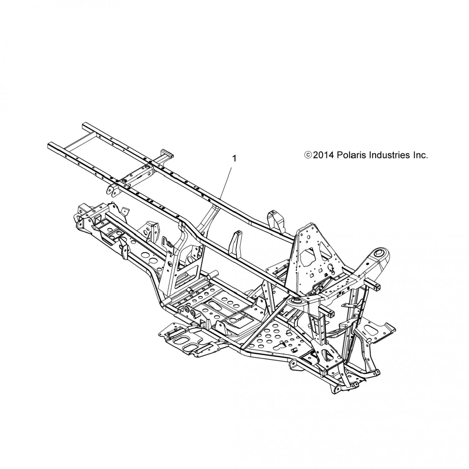 1020638067 Polaris СВАРНАЯ РАМА, X2/UTE, BLK 1020638-067