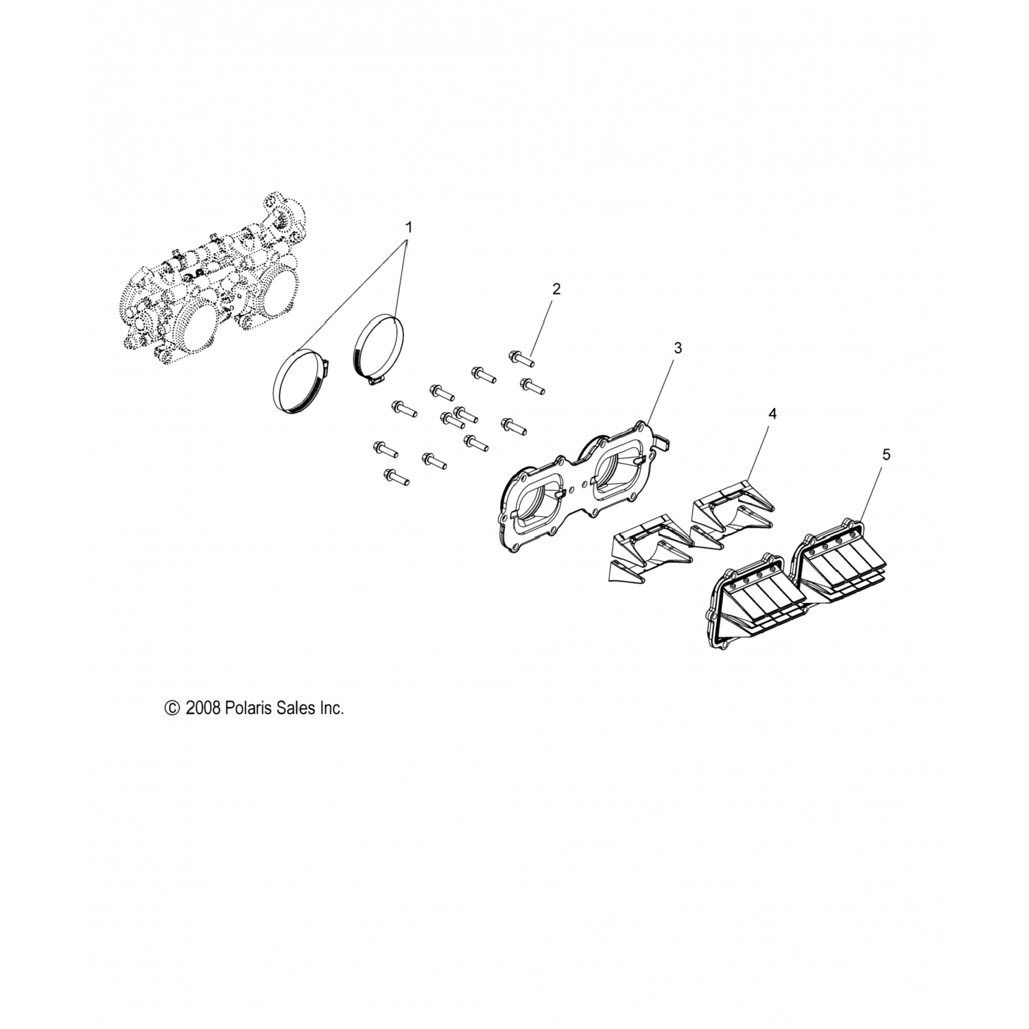 1204783 Polaris АДАПТЕР ДРОССЕЛЬНОГО УЗЛА 600/800LE